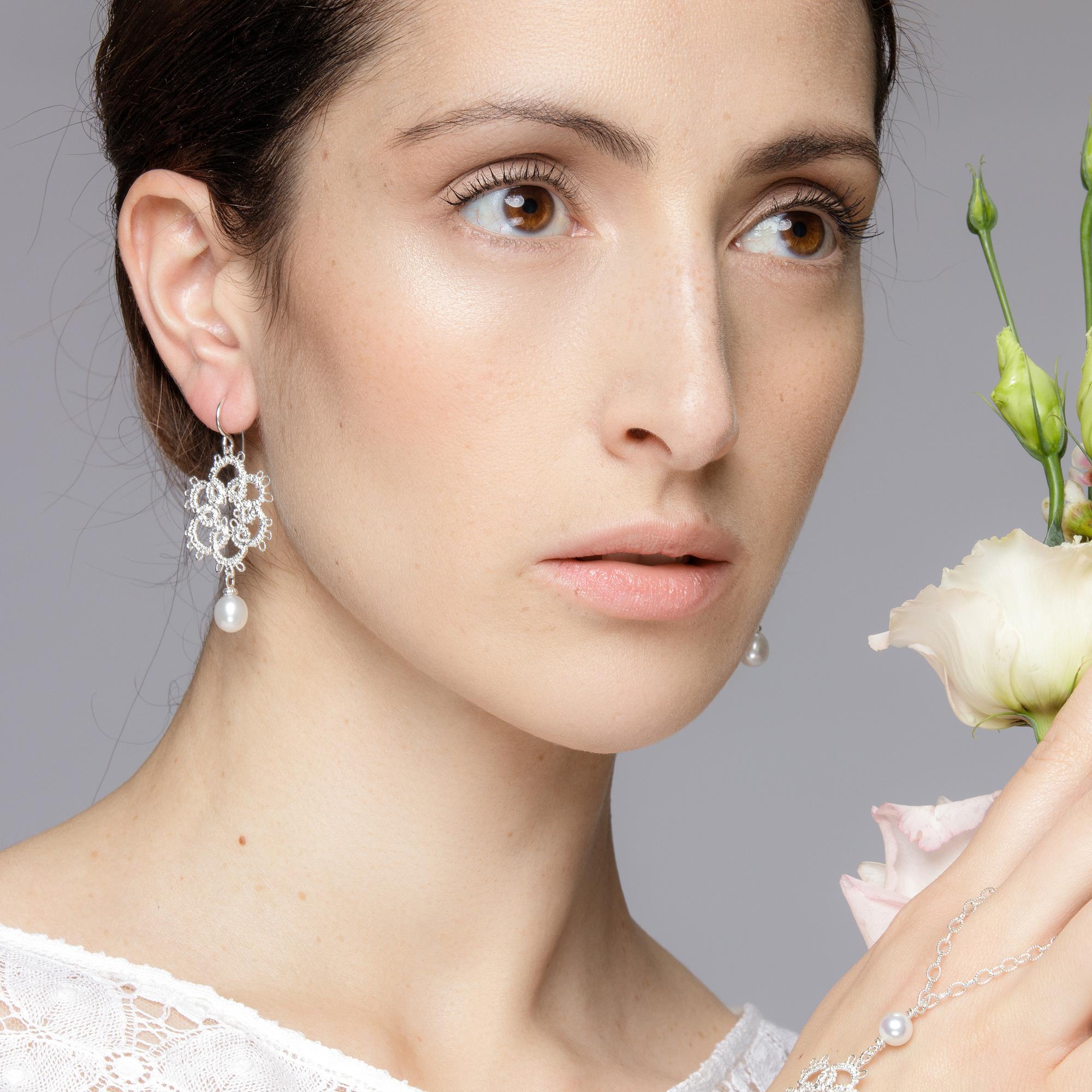 Pendant earrings "Fräulein Loreley" in silver