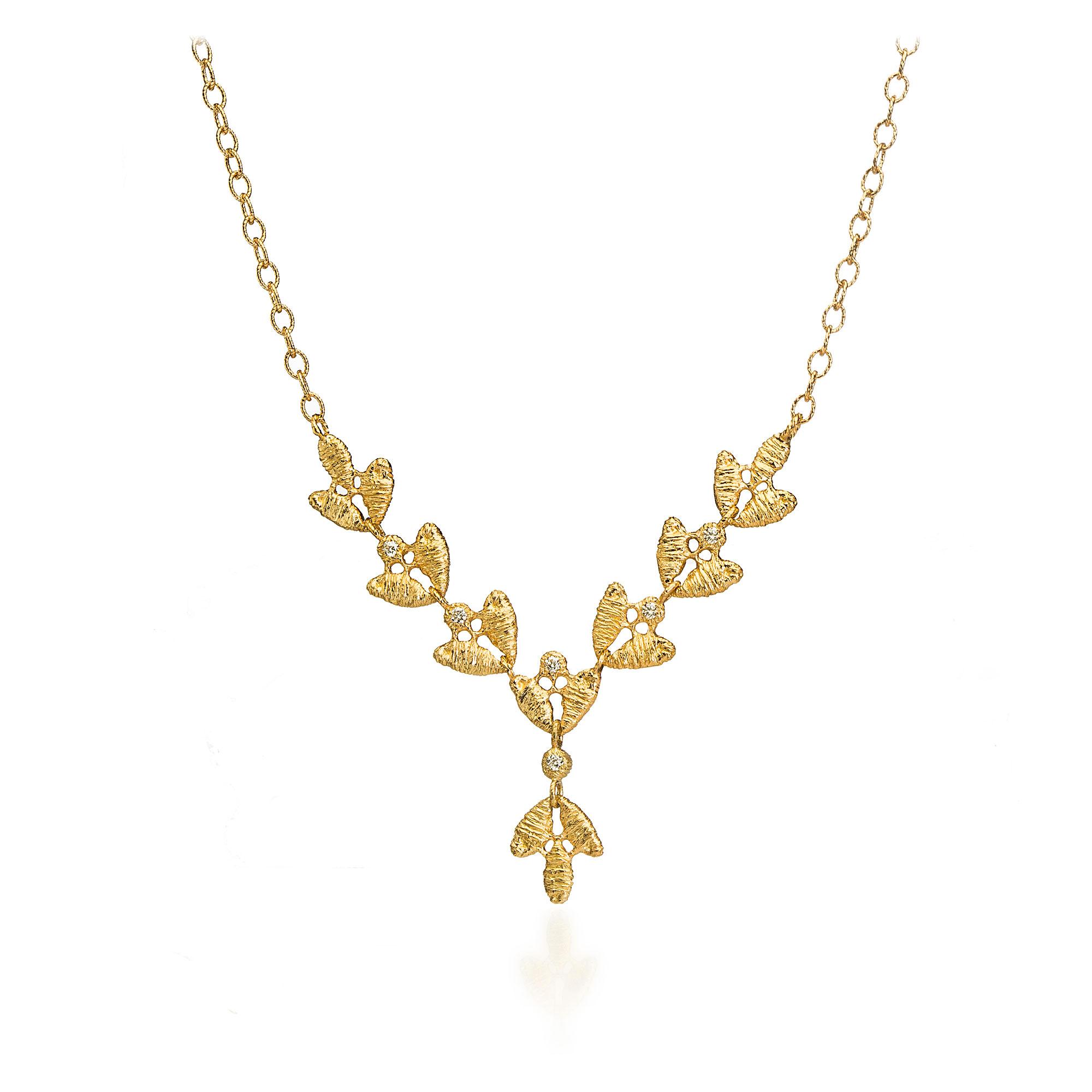 Collier "Emilia-Sophie" in Gelbgold mit Brillanten