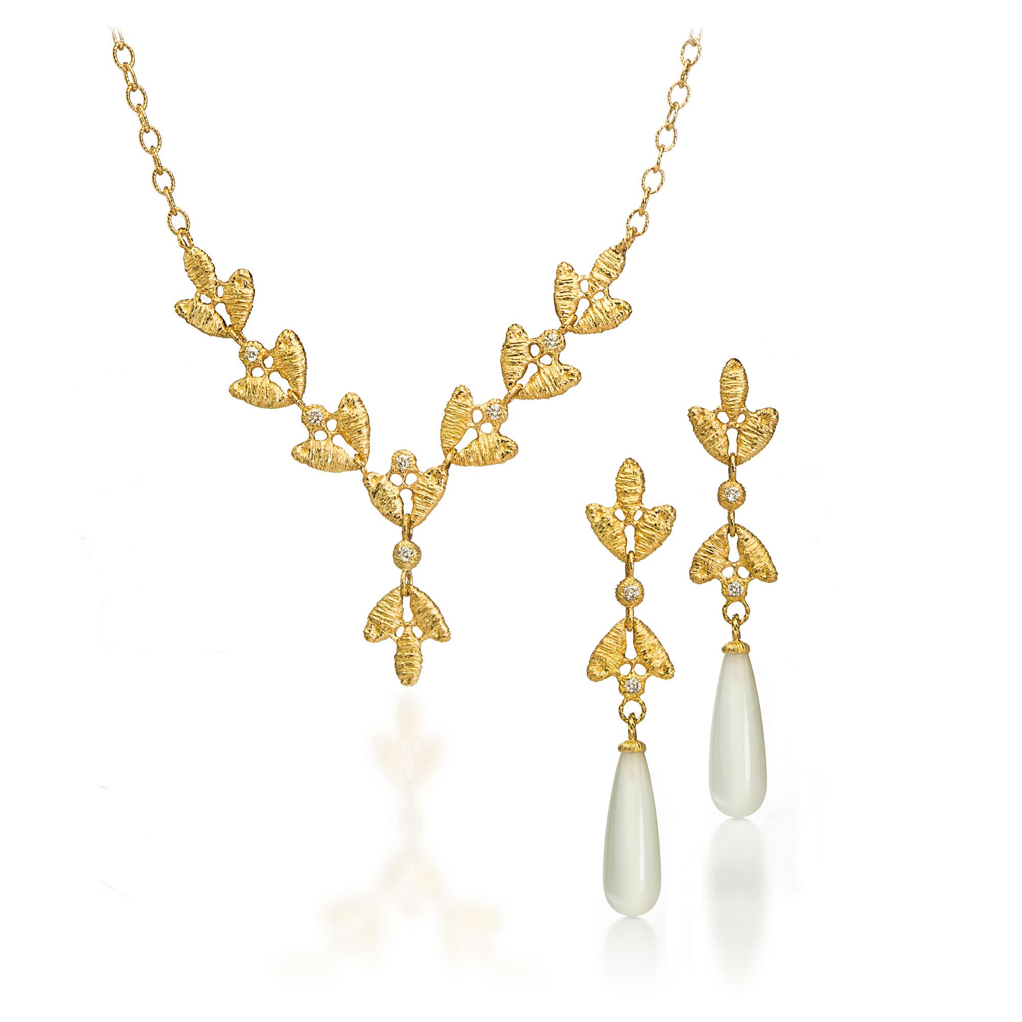 Collier "Emilia-Sophie" in Gelbgold mit Brillanten