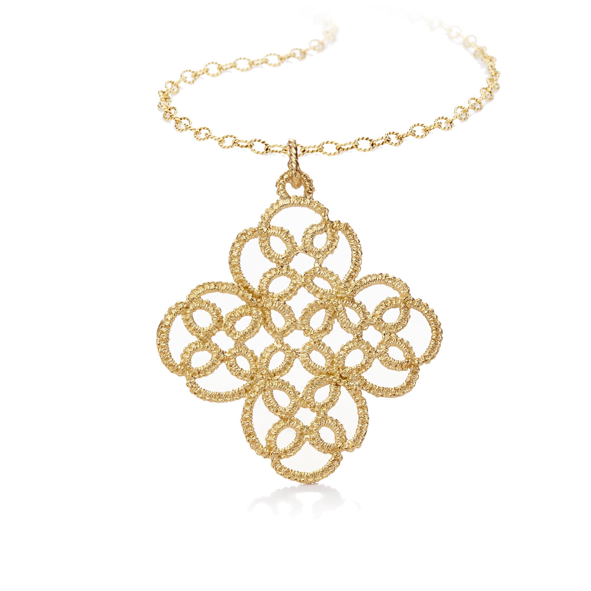 Necklace pendant "Lakmé" in yellow gold