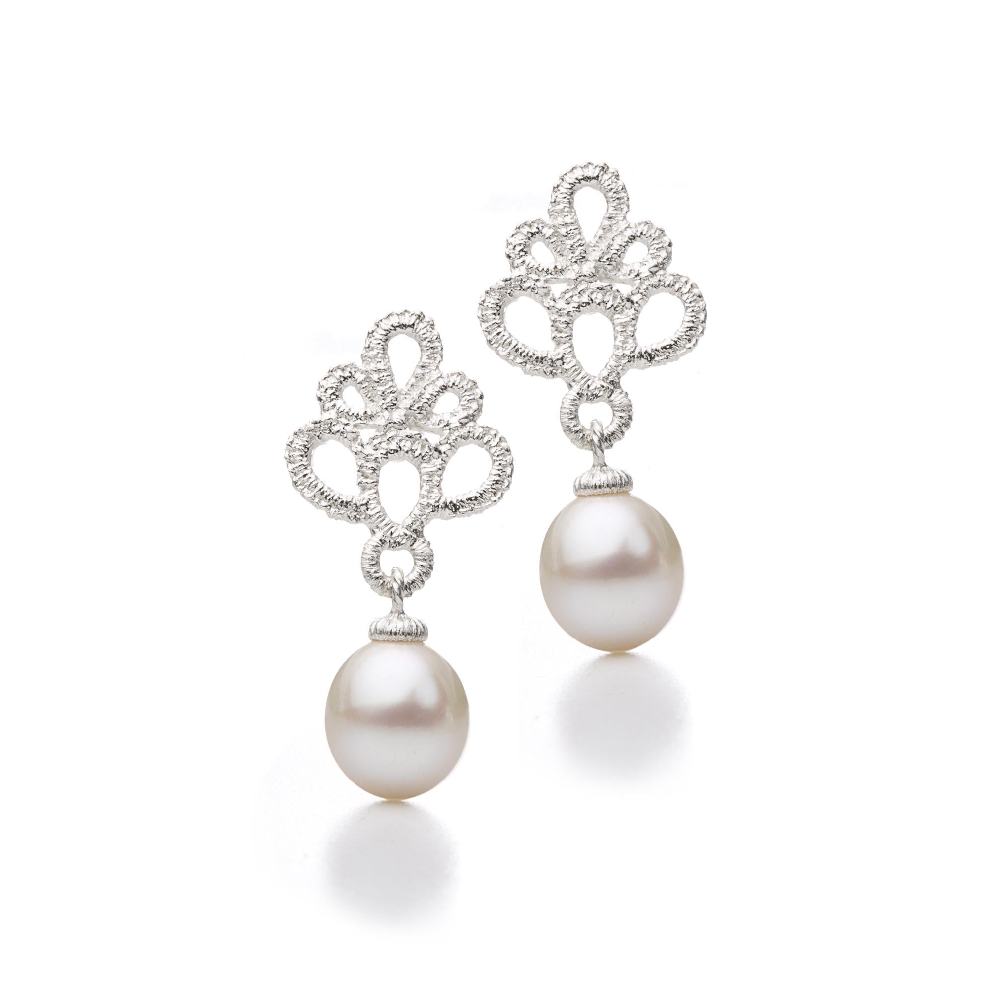 Ohrringe "Medea Pearl" in Silber