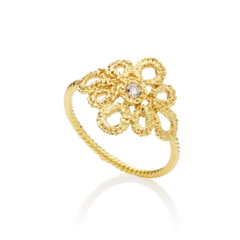 Ring "Miss Medea" in yellow gold with brilliant