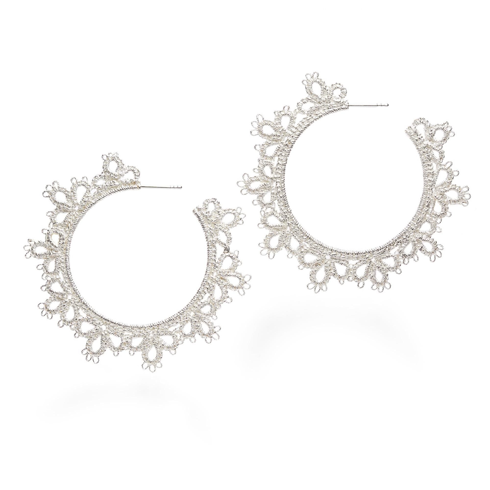 Large hoop earrings "Juanita Grande" in silver