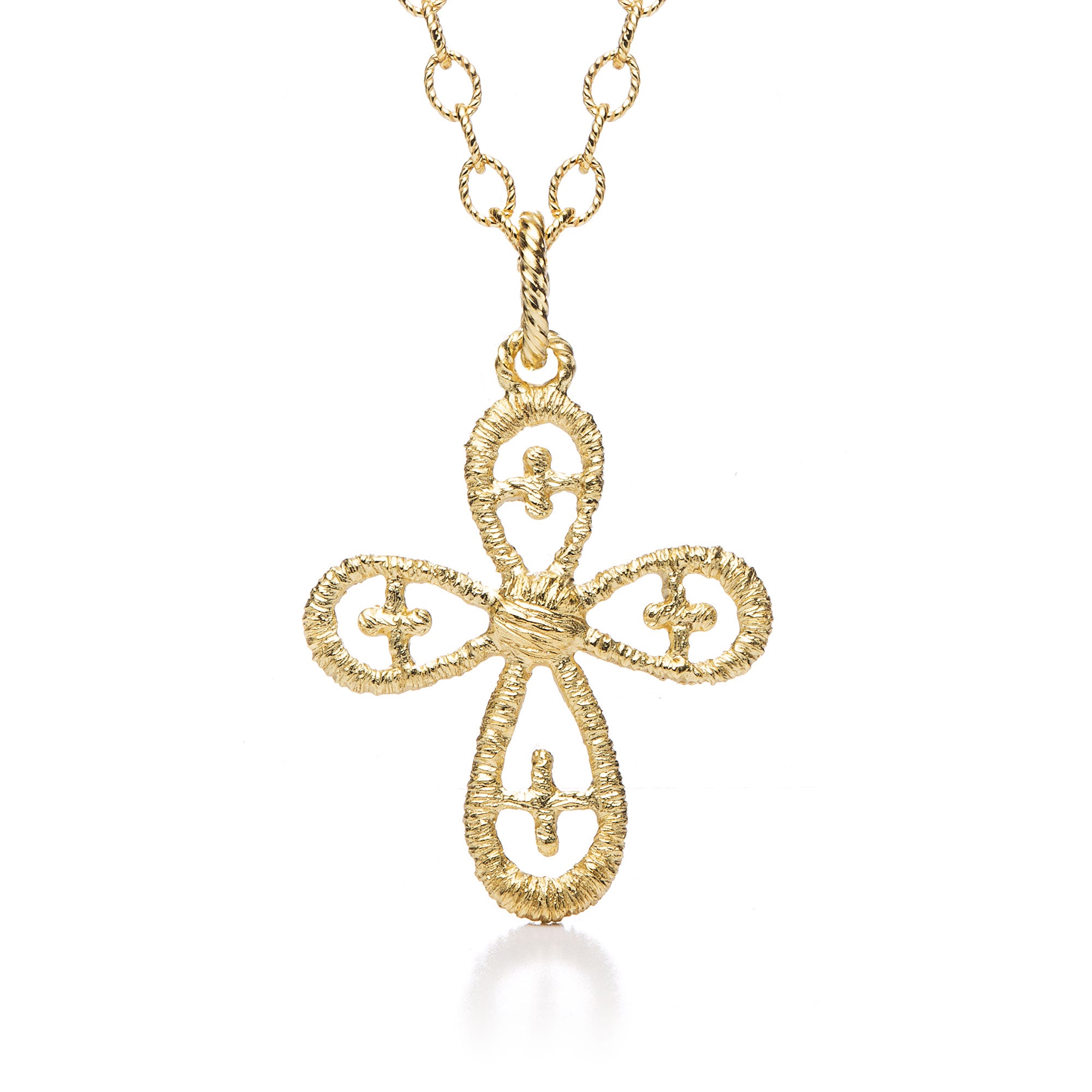 Anhänger "Carmina Kreuz" in vergoldetem Silber