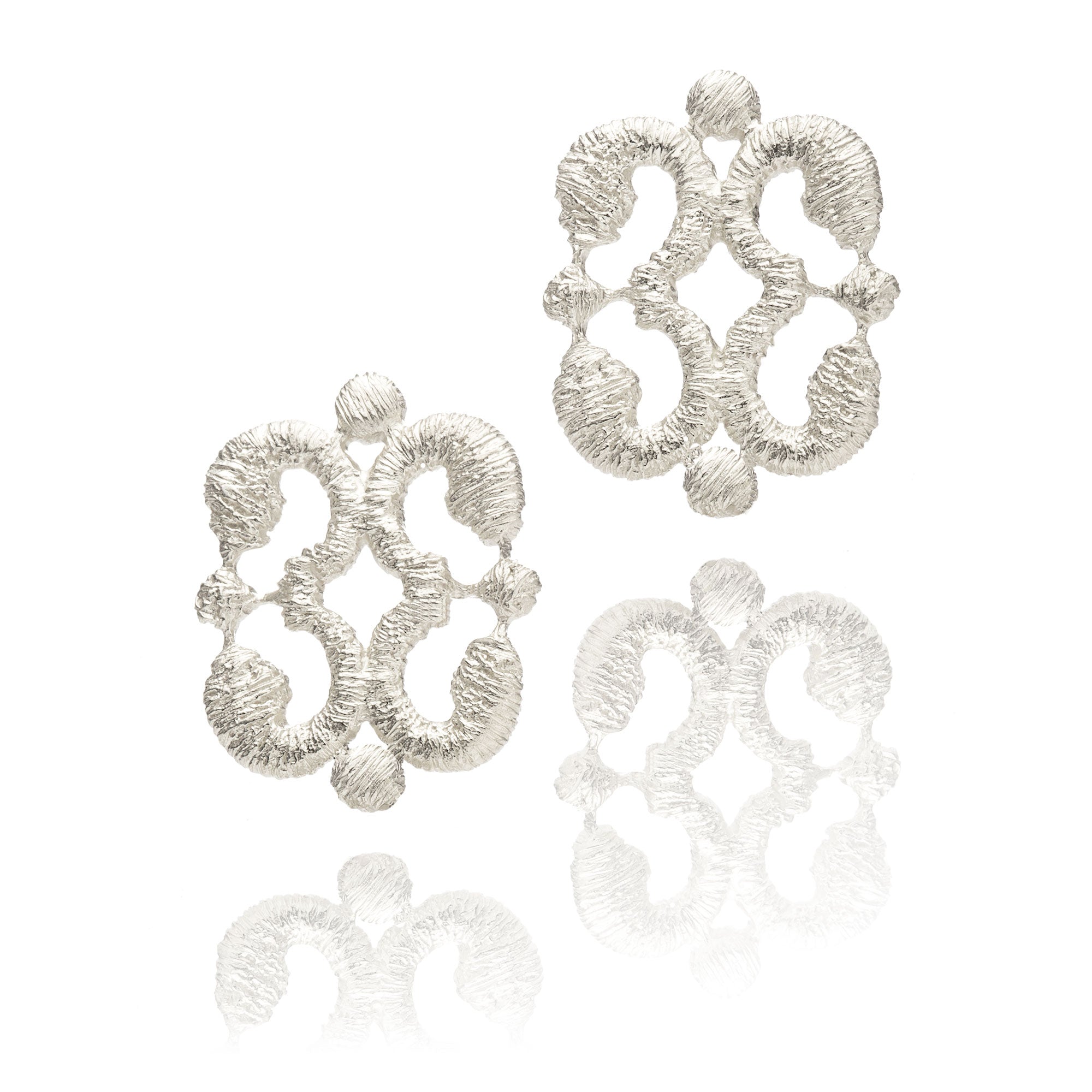 Earrings "Marrakesh Square" in silver