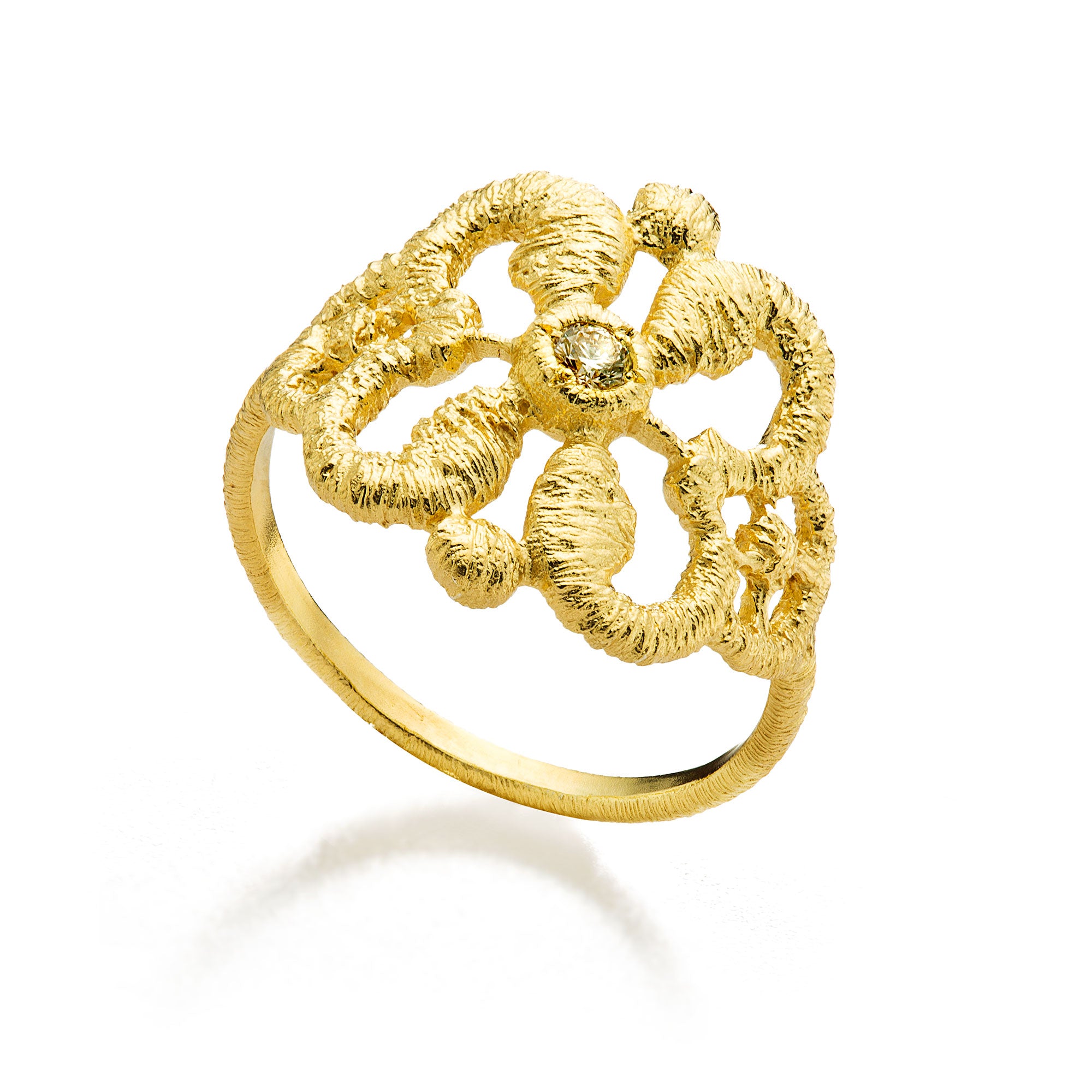Ring "Marrakesh" in Gelbgold mit Brillant