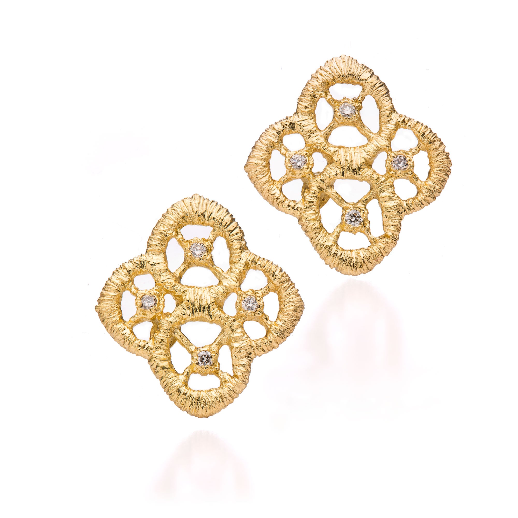 Ohrstecker "Chiara" in 750er Gelbgold mit Brillanten