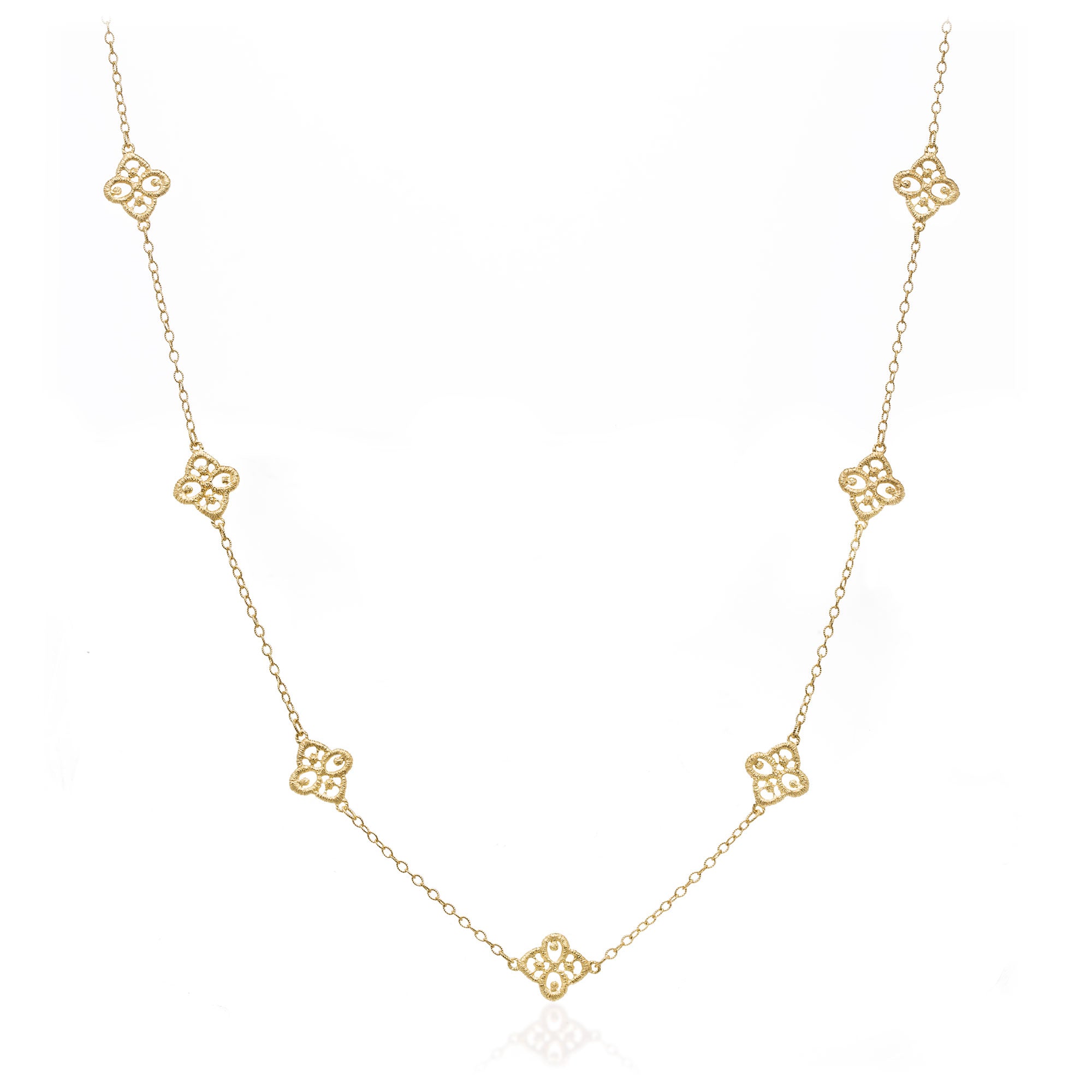 Lange Halskette "Chiara" in 750er Gelbgold