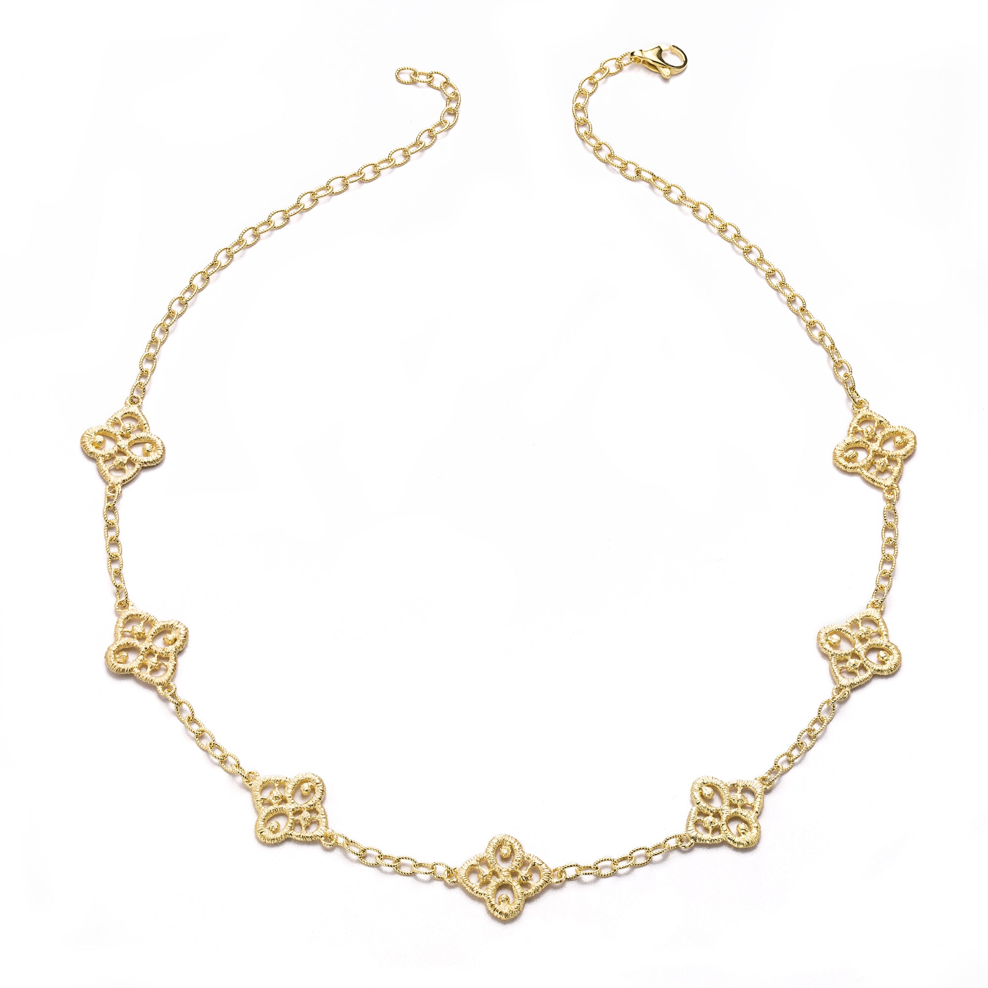 Collier "Chiara Short" in vergoldetem Silber