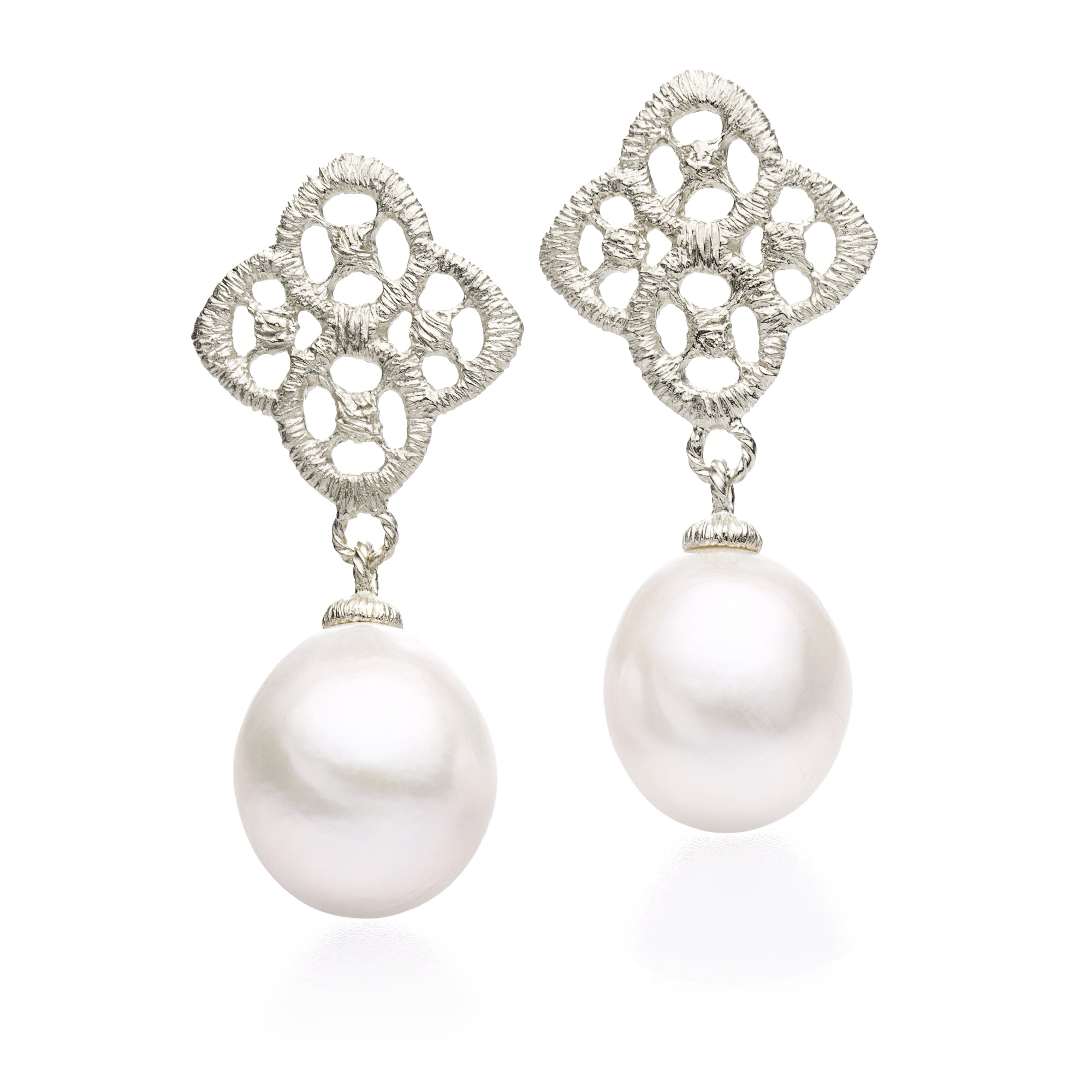 Ohrringe "Chiara Pearl" in Silber mit Barockperlen