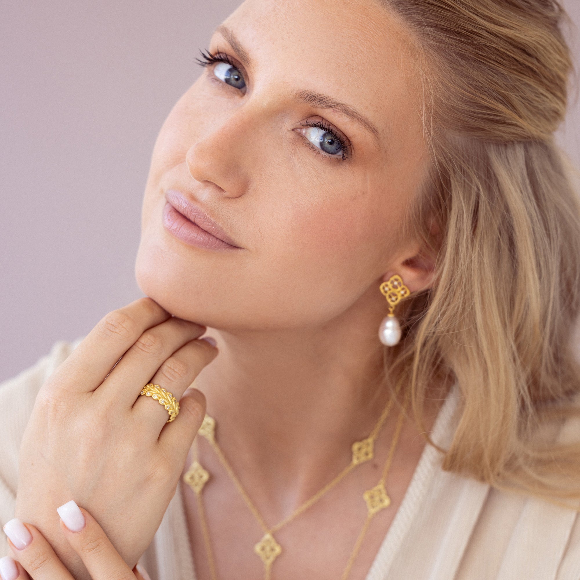 Ohrringe "Chiara Pearl" in Silber mit Barockperlen