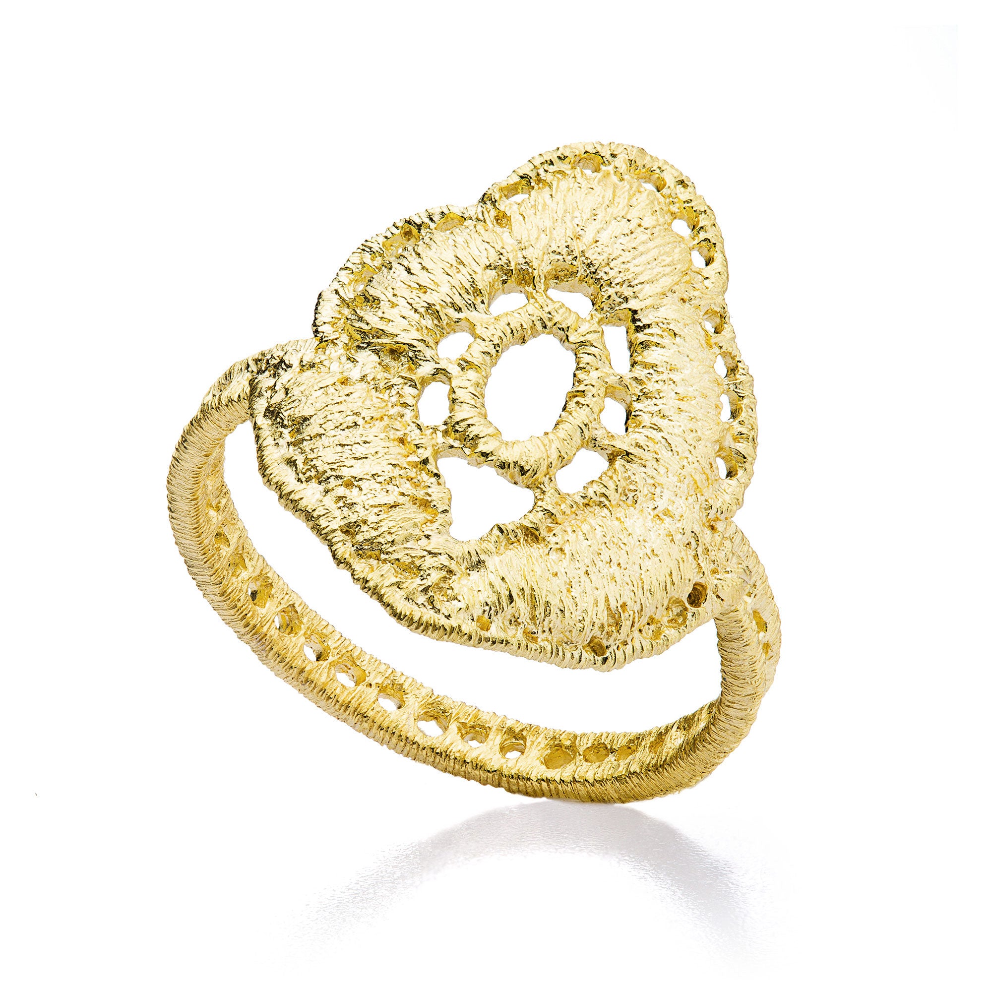Ring "Wild Rose" in Silber vergoldet