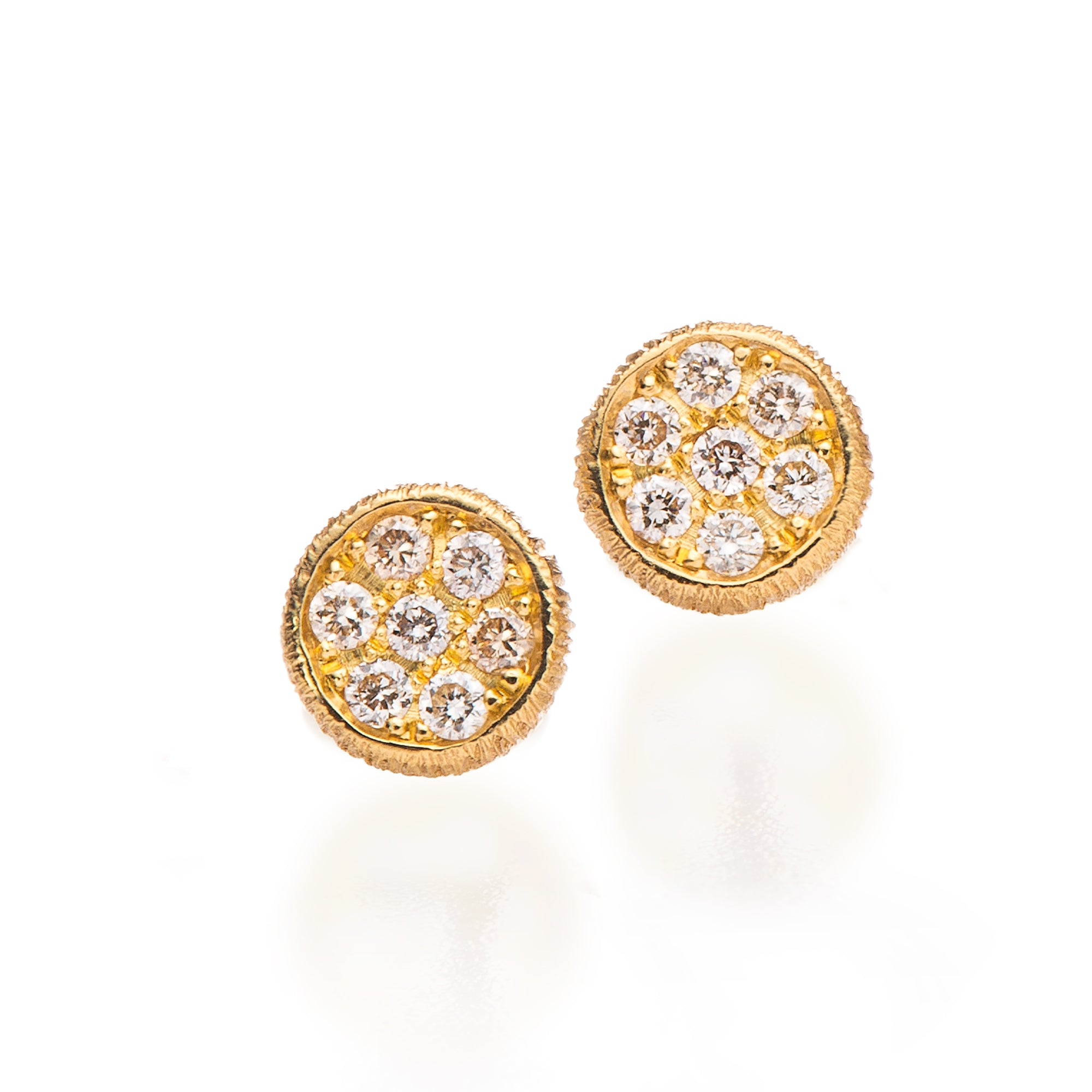 Ohrstecker "O-Sole-Mio" in Gelbgold mit Brillanten
