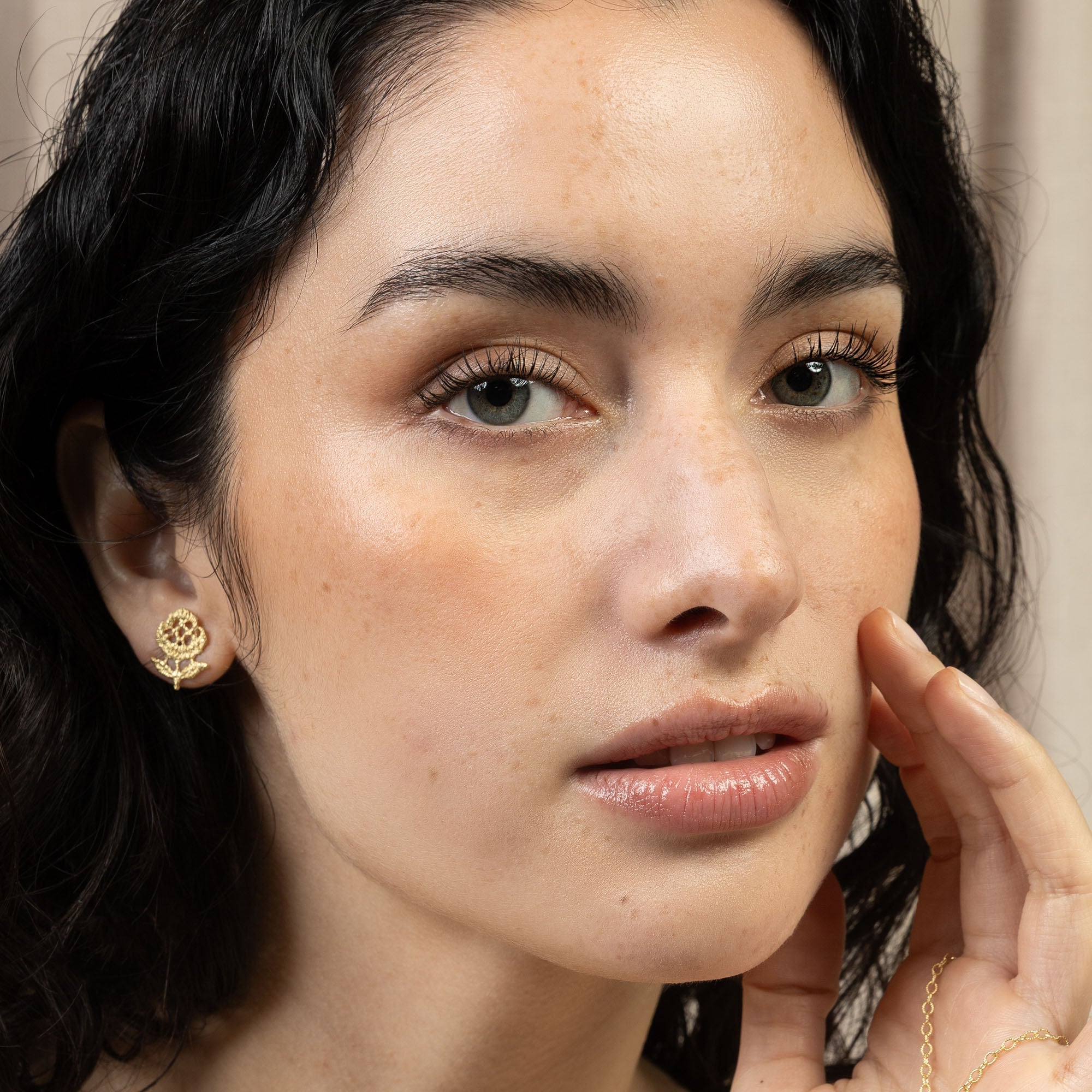 Earrings "Petite Fleur" earrings in gold-plated silver