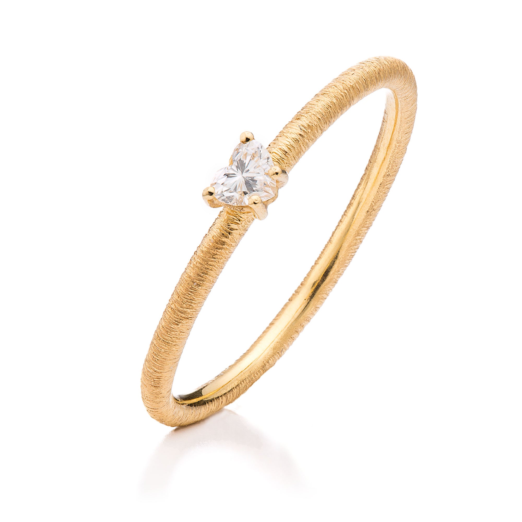 Ring "Amore" in Gelbgold mit Diamant-Herz 0,09ct