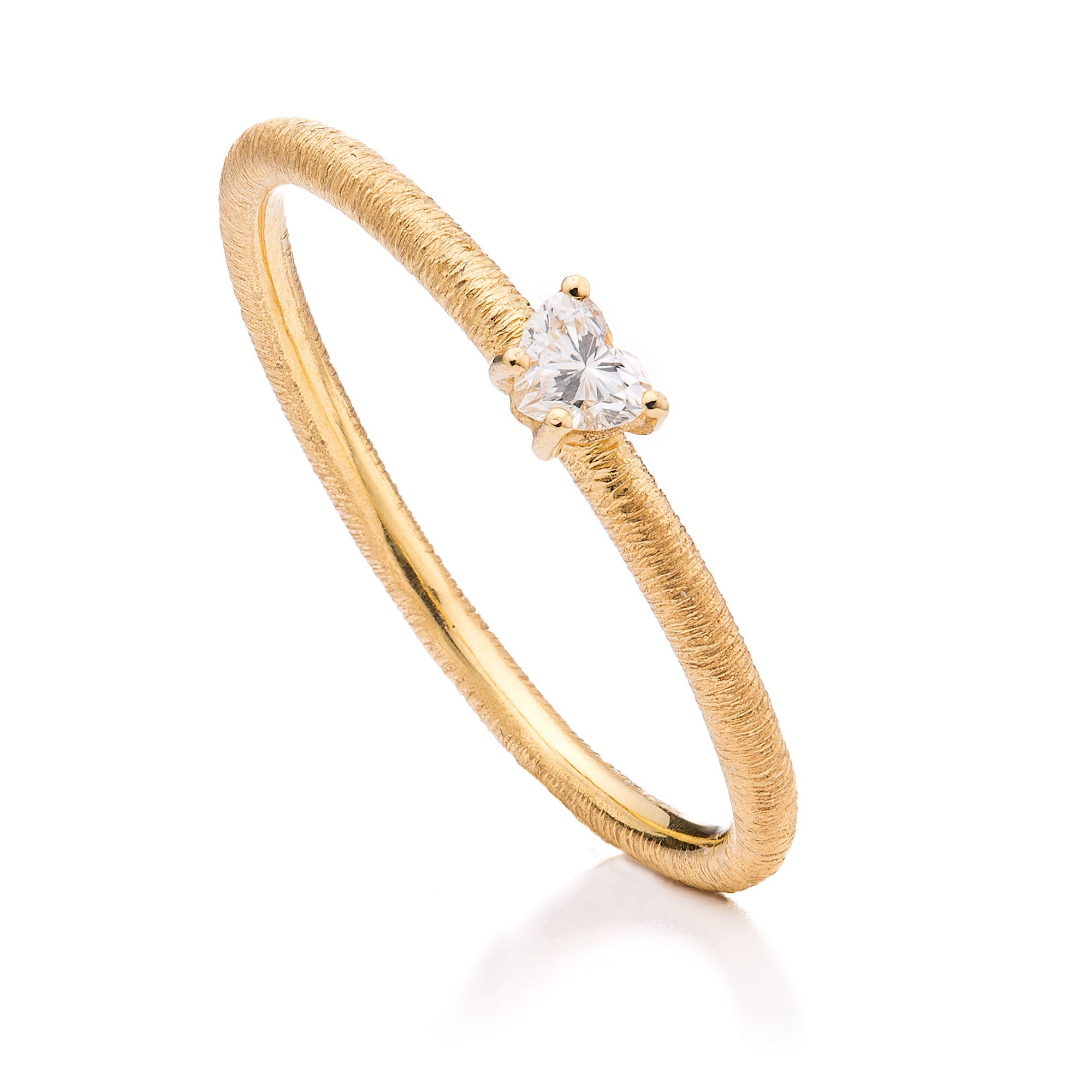 Ring "Amore" in Gelbgold mit Diamant-Herz 0,09ct