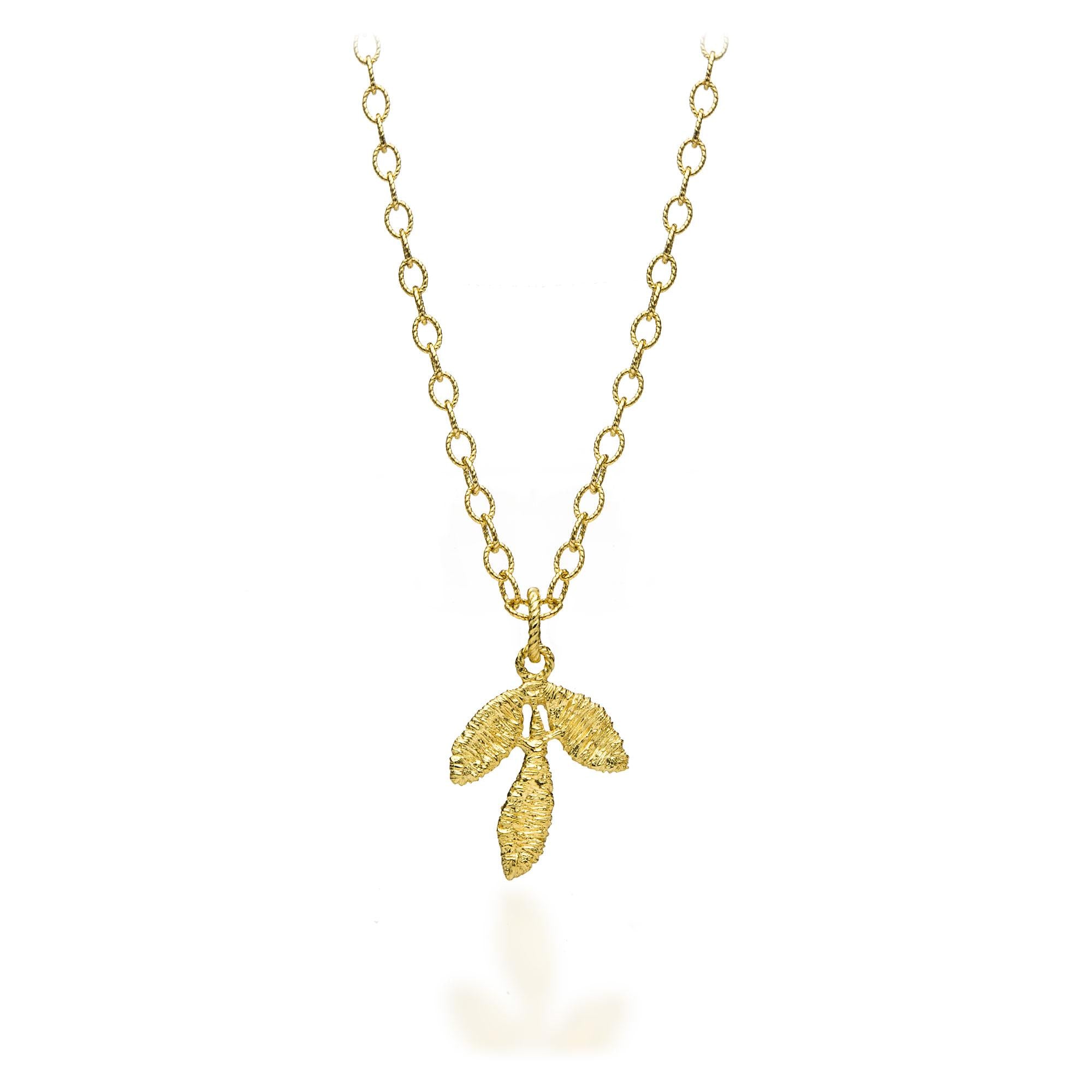Necklace pendant "Helena" in silver gold-plated