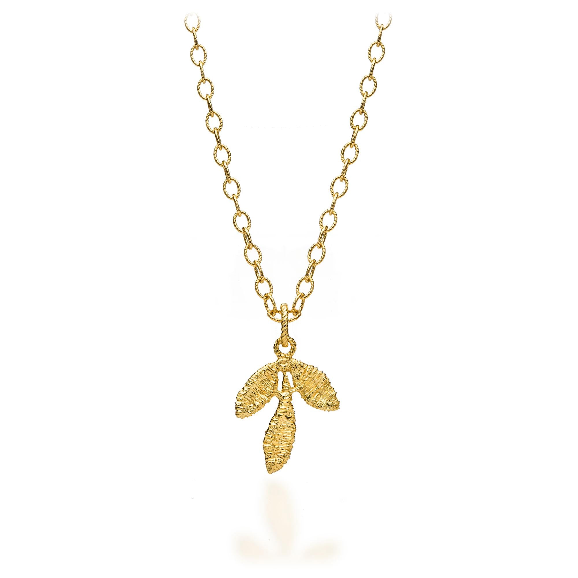 Necklace pendant "Helena" in yellow gold