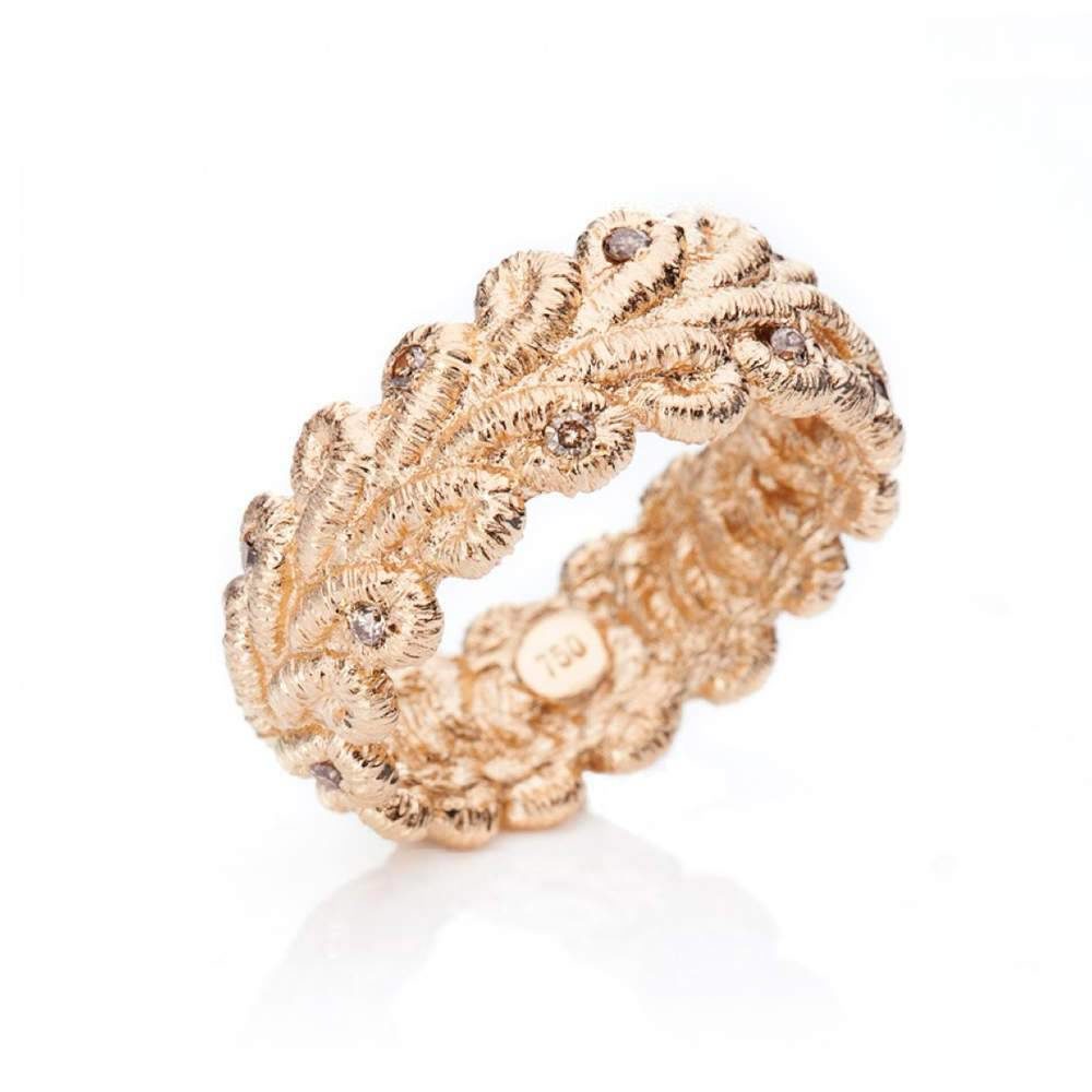 Ring "Bordure" in Roségold mit Brillanten