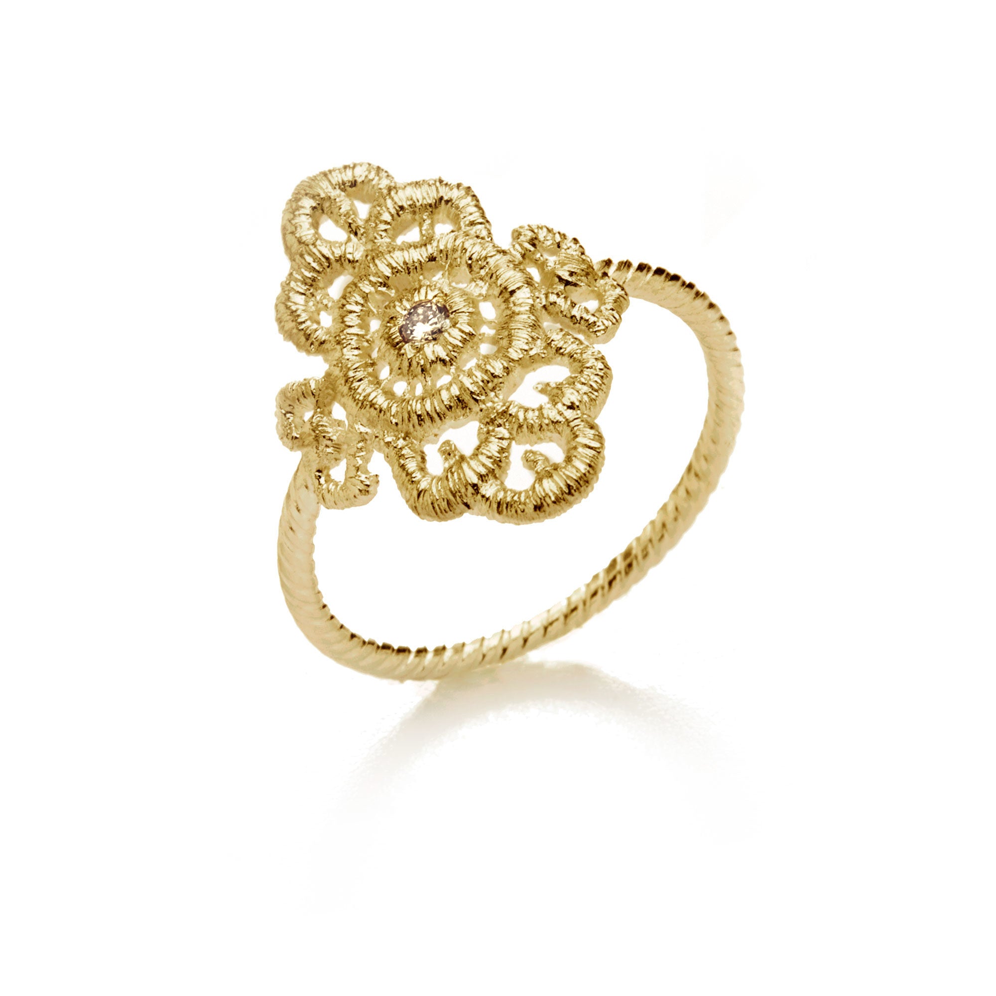 Ring "Mona Lisa" in Gelbgold mit Brillanten