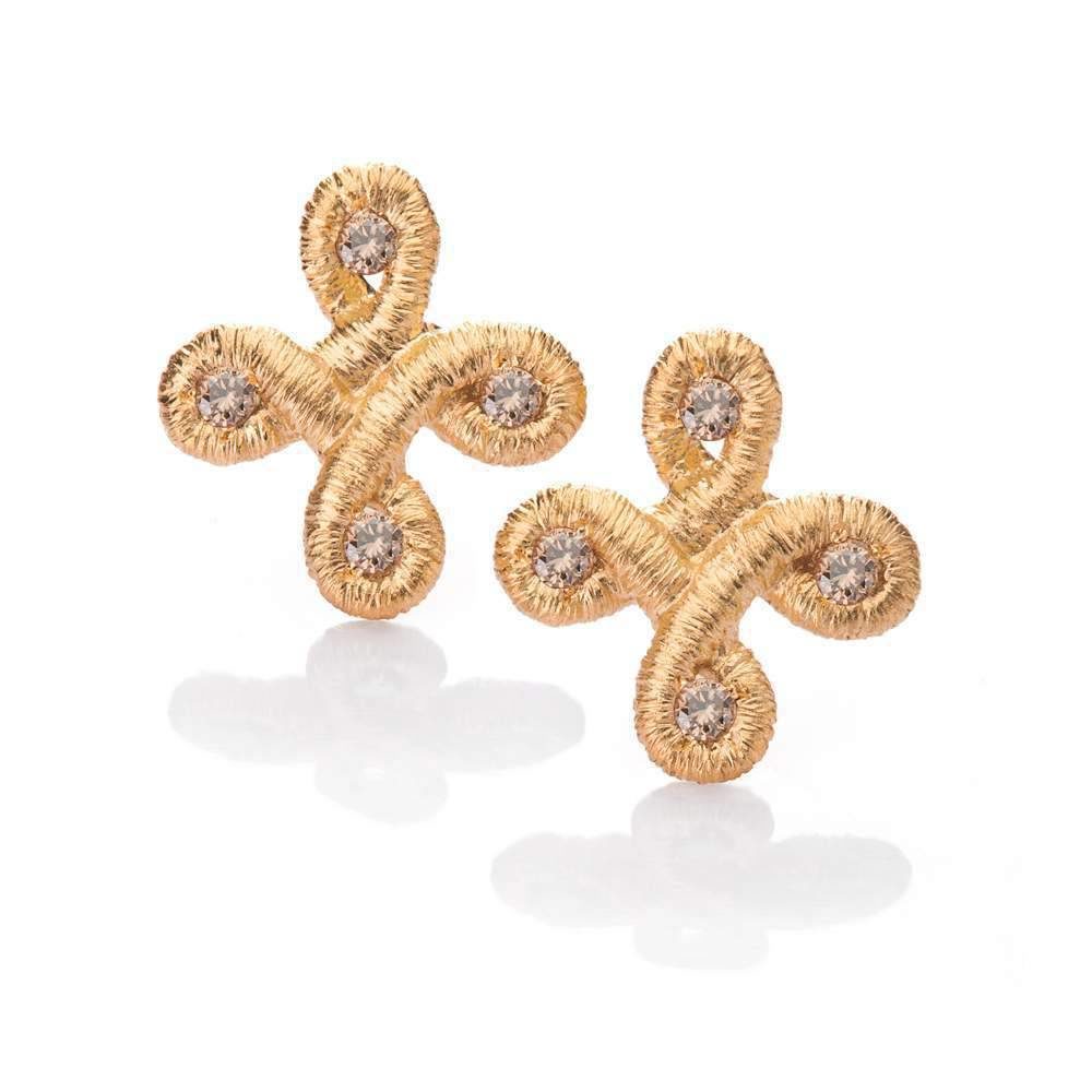 Ohrstecker "Pique Dame" in Roségold mit Brillanten