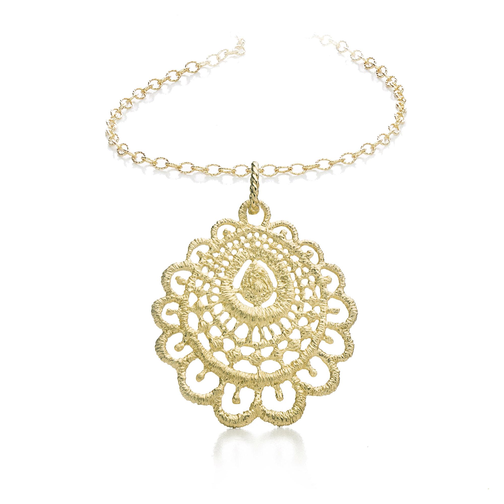 Necklace pendant "Arati" in silver gold-plated