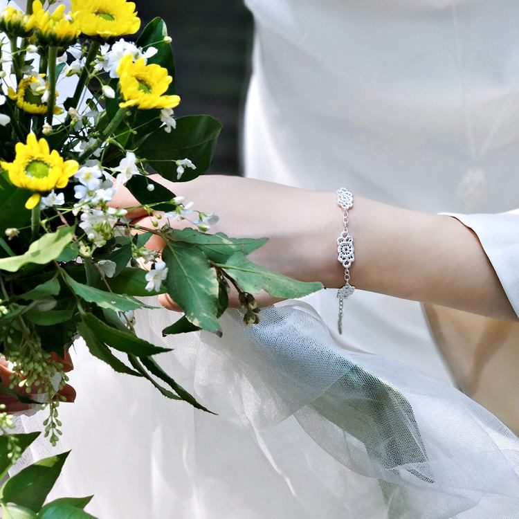 Bracelet "Turandot" in silver with diamonds