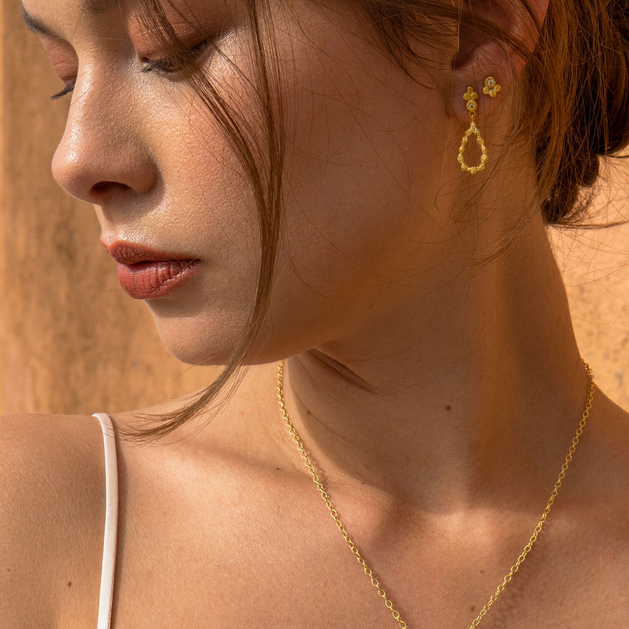 Earstuds "Kassiopeia" in silver with diamonds