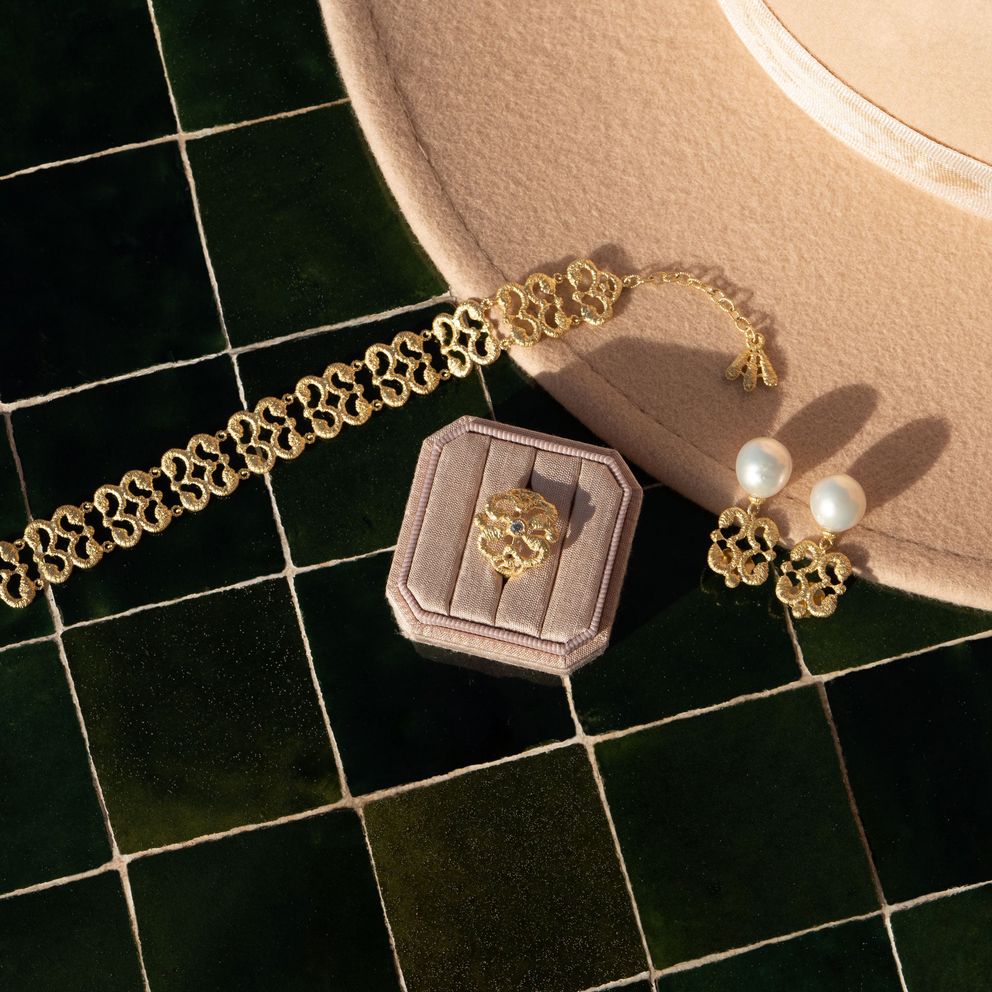 Bracelet "Marrakesh" in silver, goldplated