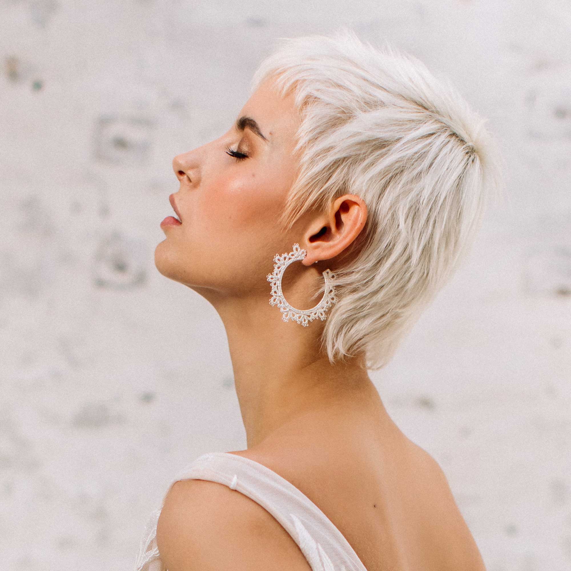 Large hoop earrings "Juanita Grande" in silver