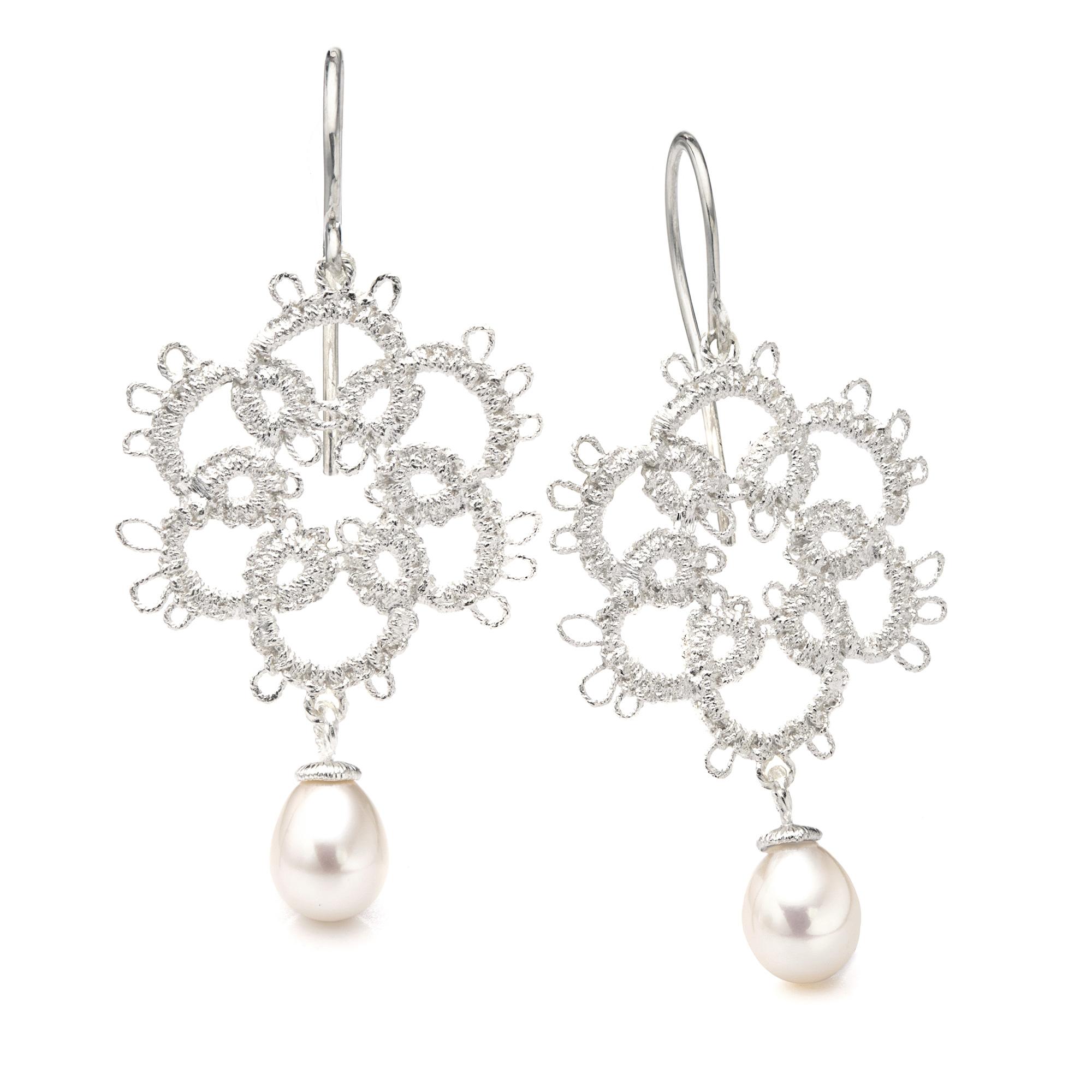Pendant earrings "Fräulein Loreley" in silver