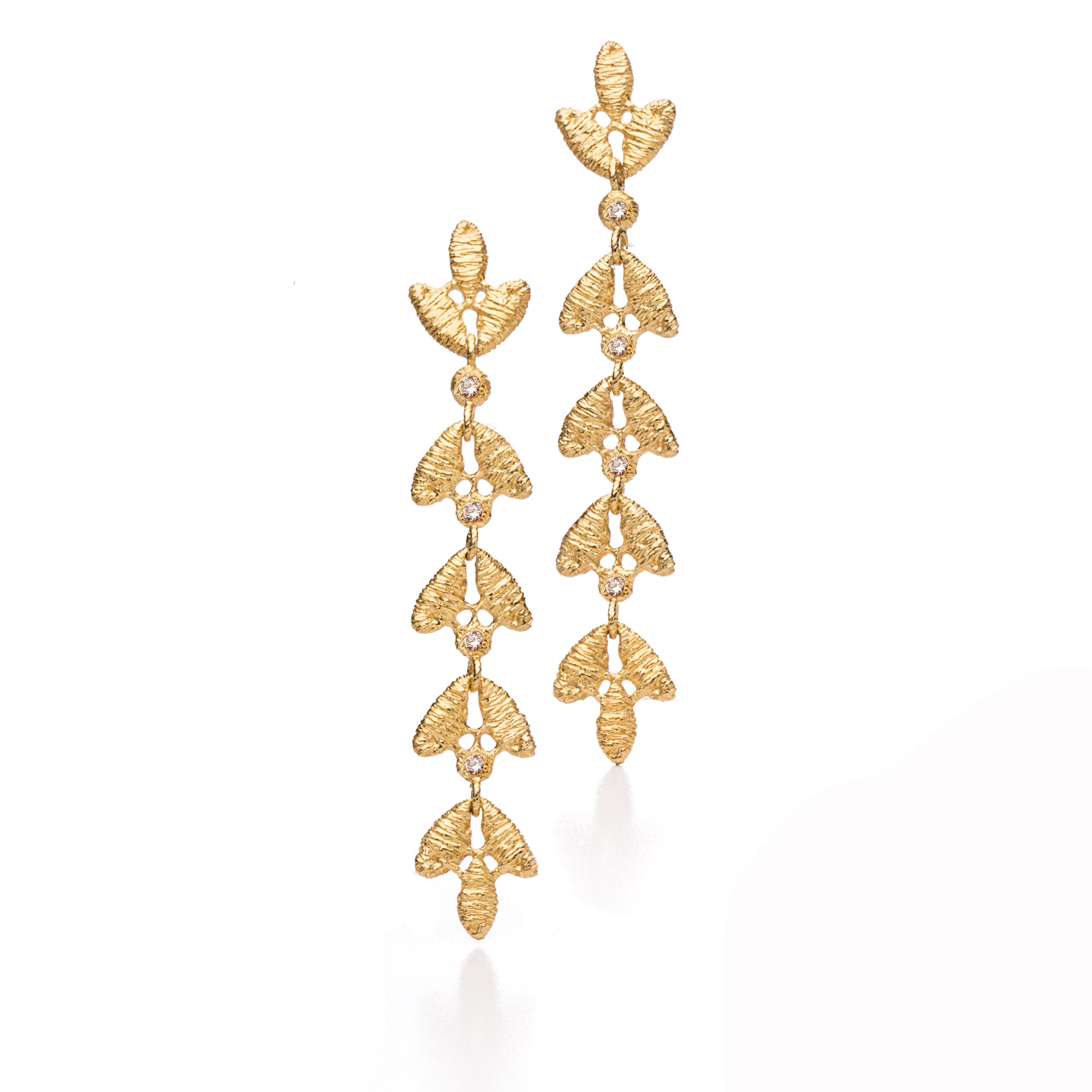 Ohrhänger „Emilia“ in Gelbgold mit Brillanten