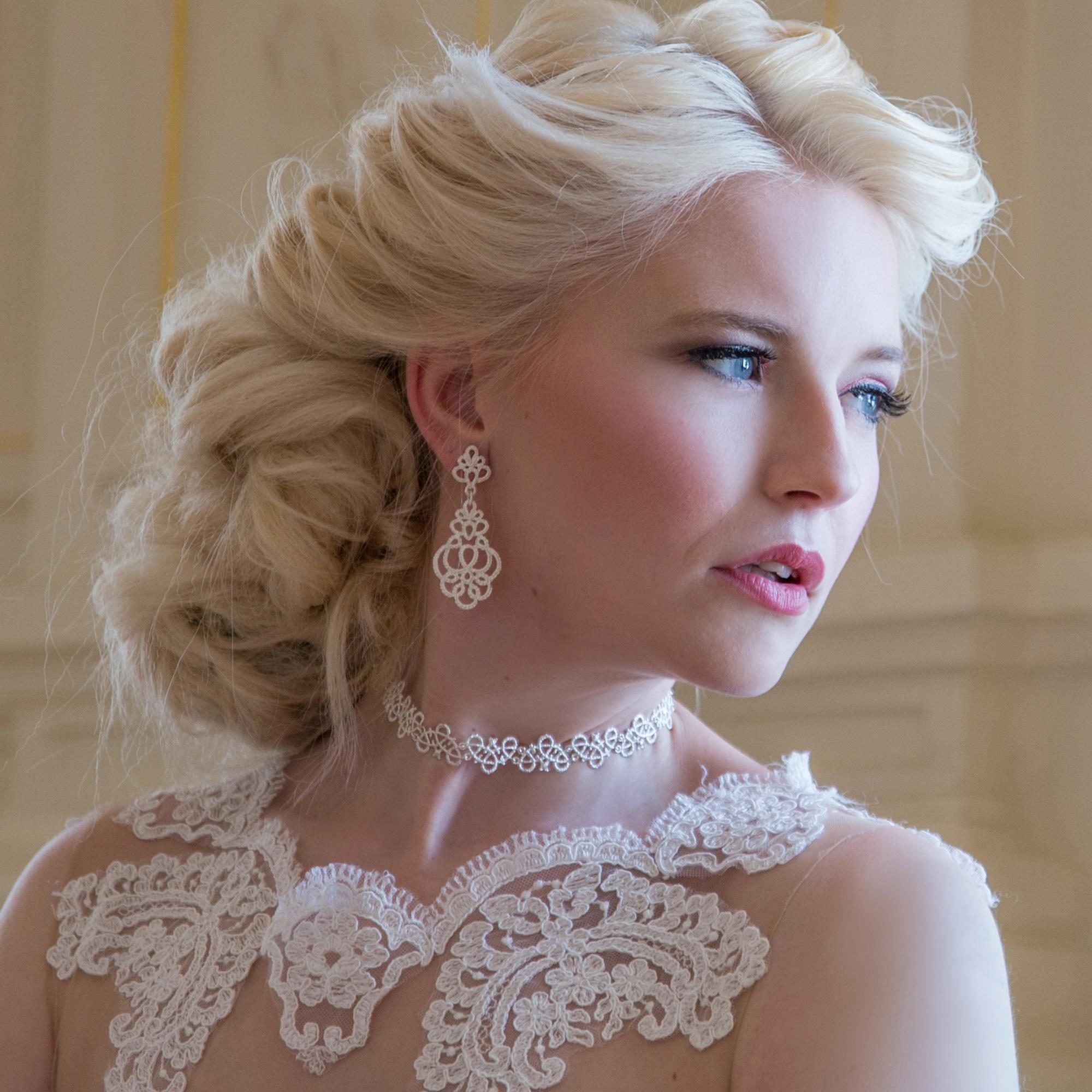 Pendant earrings "Medea II" in silver