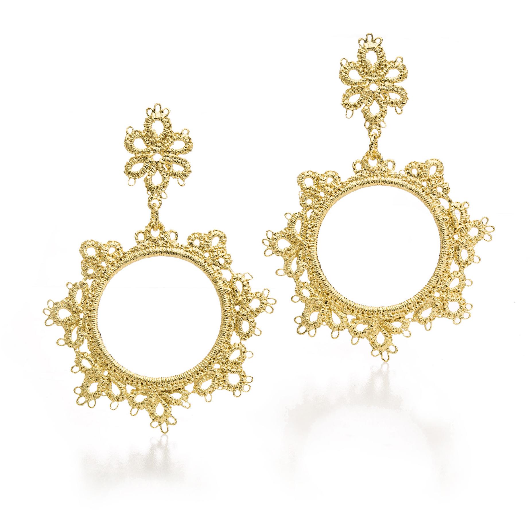 Earrings "Mariza" in silver gold-plated