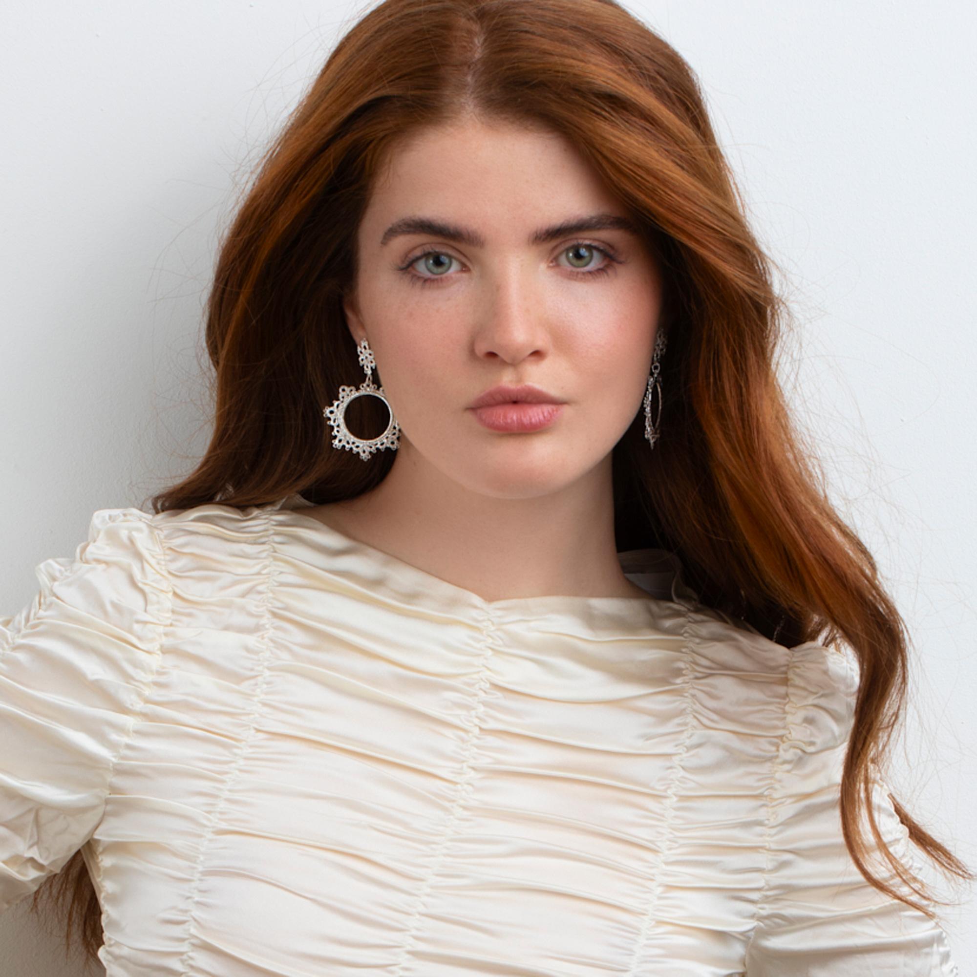 Earrings "Mariza" in silver gold-plated