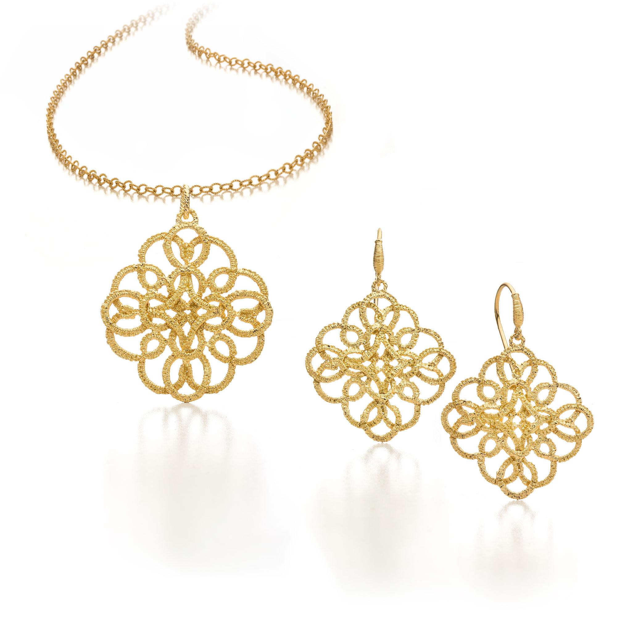 Ohrhänger "Samarkand“ in Gelbgold