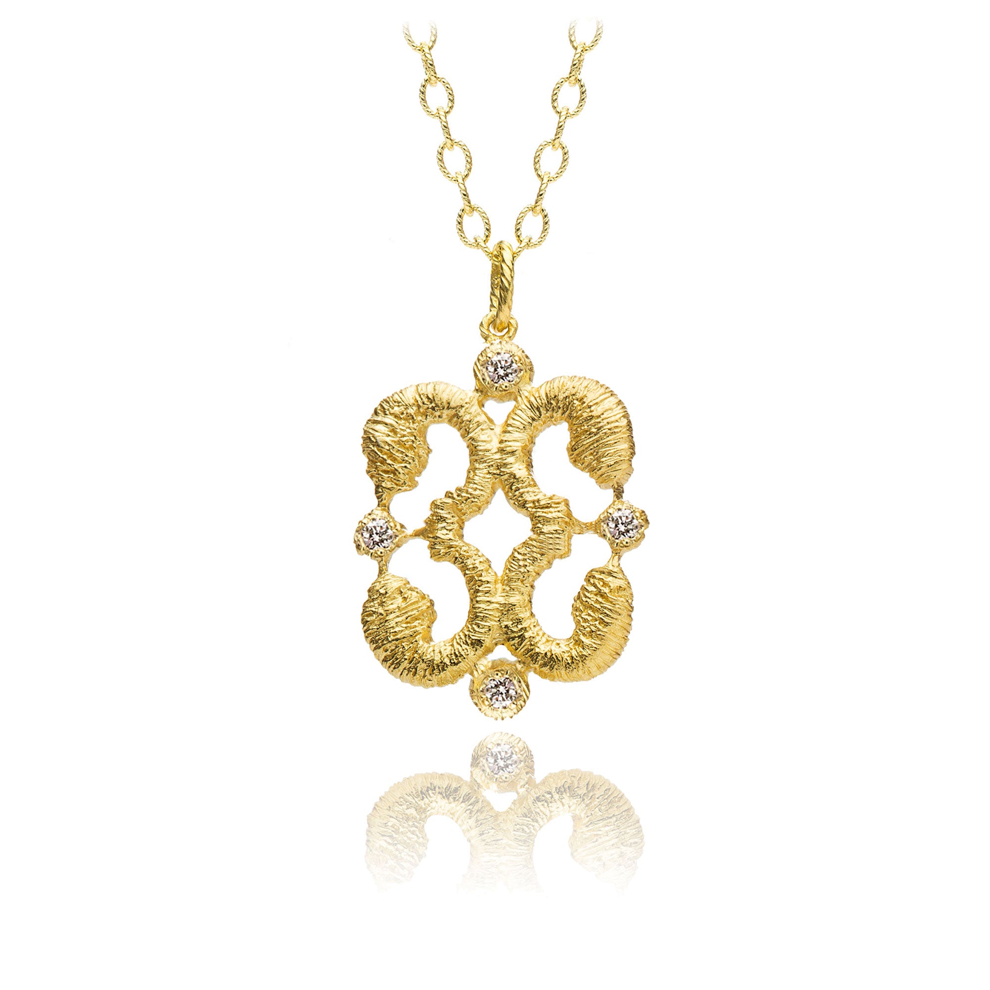 Anhänger "Marrakesh Square" in Gelbgold mit Brillanten