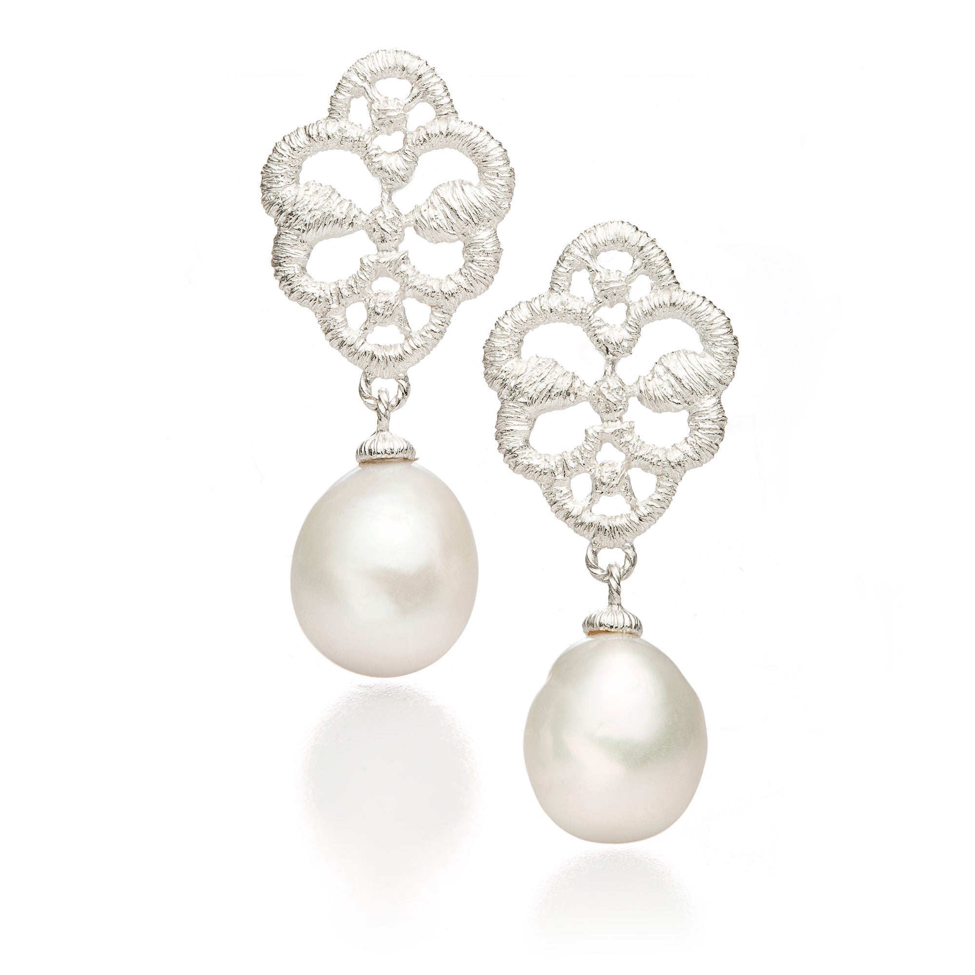 Ohrringe "Marrakesh Pearl" in Silber mit Barockperlen