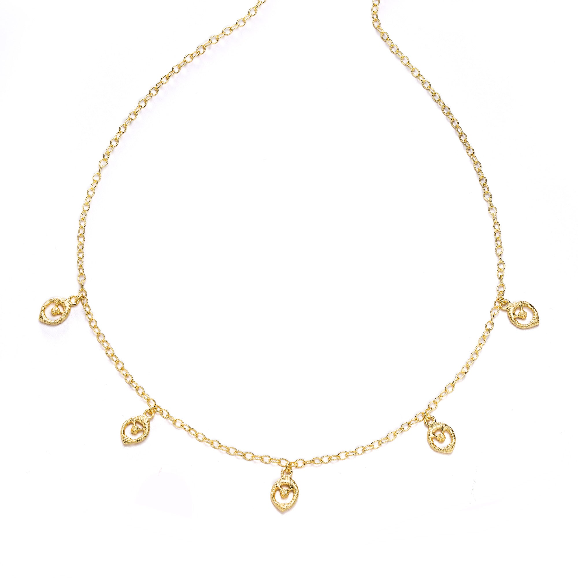 Halskette "Chiara Dew" in Gelbgold