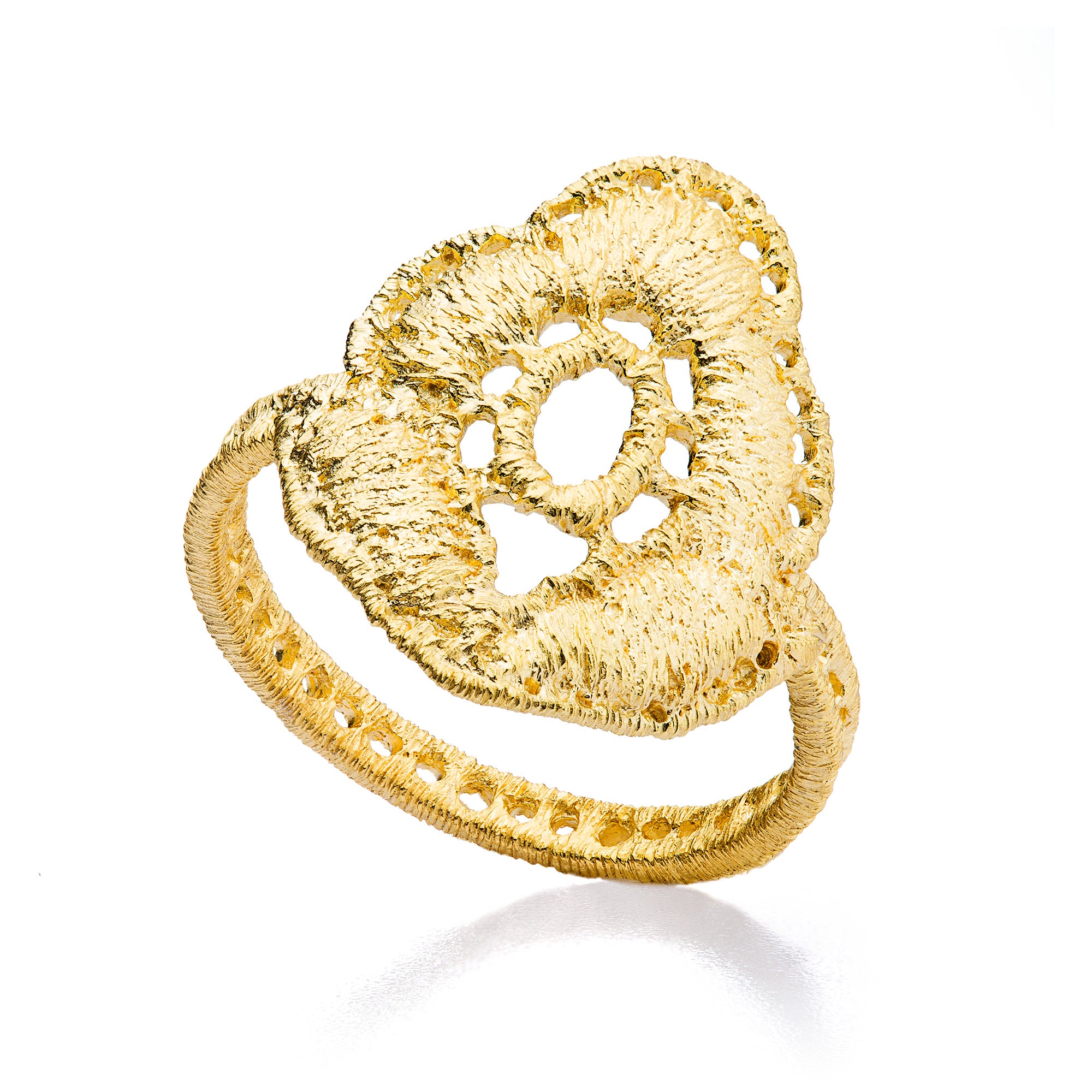 Ring "Wild Rose" in Gelbgold