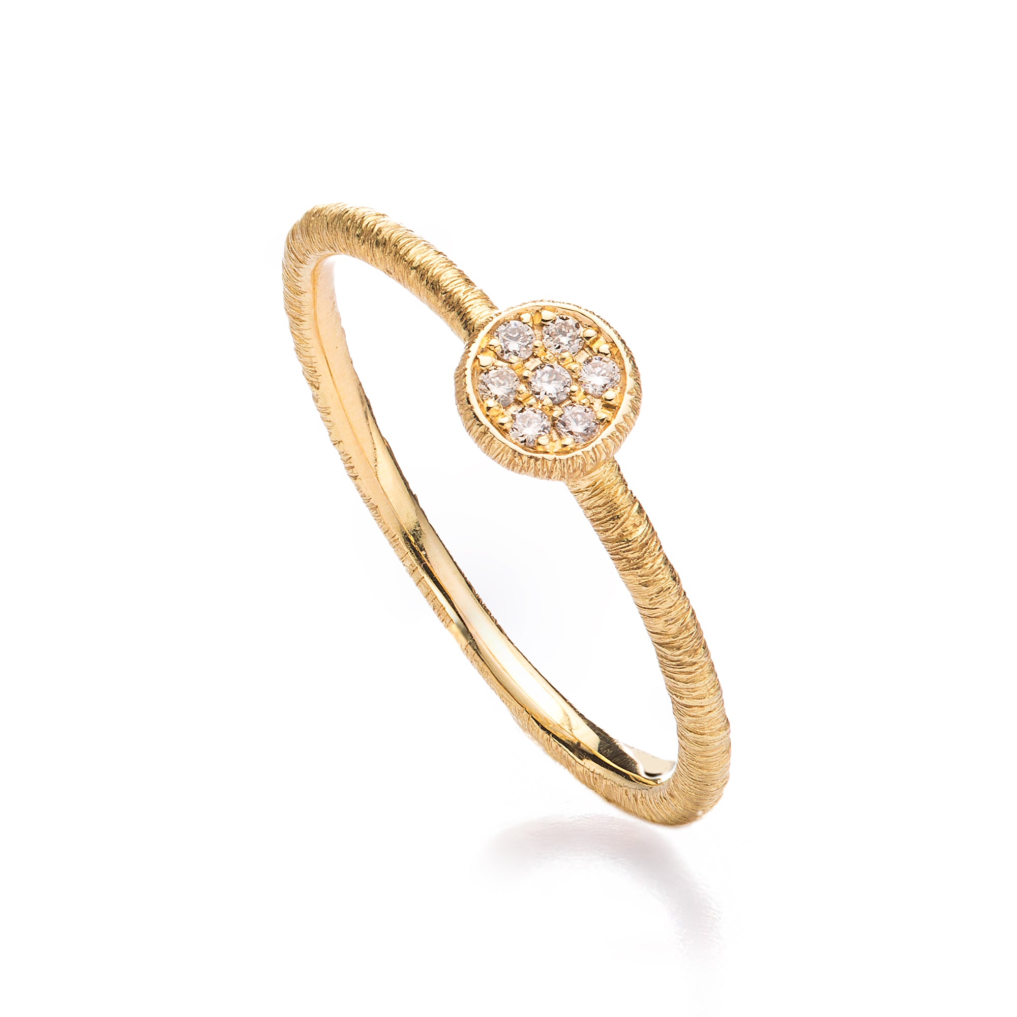 Ring "O-Sole-Mio" in Gelbgold mit Brillanten