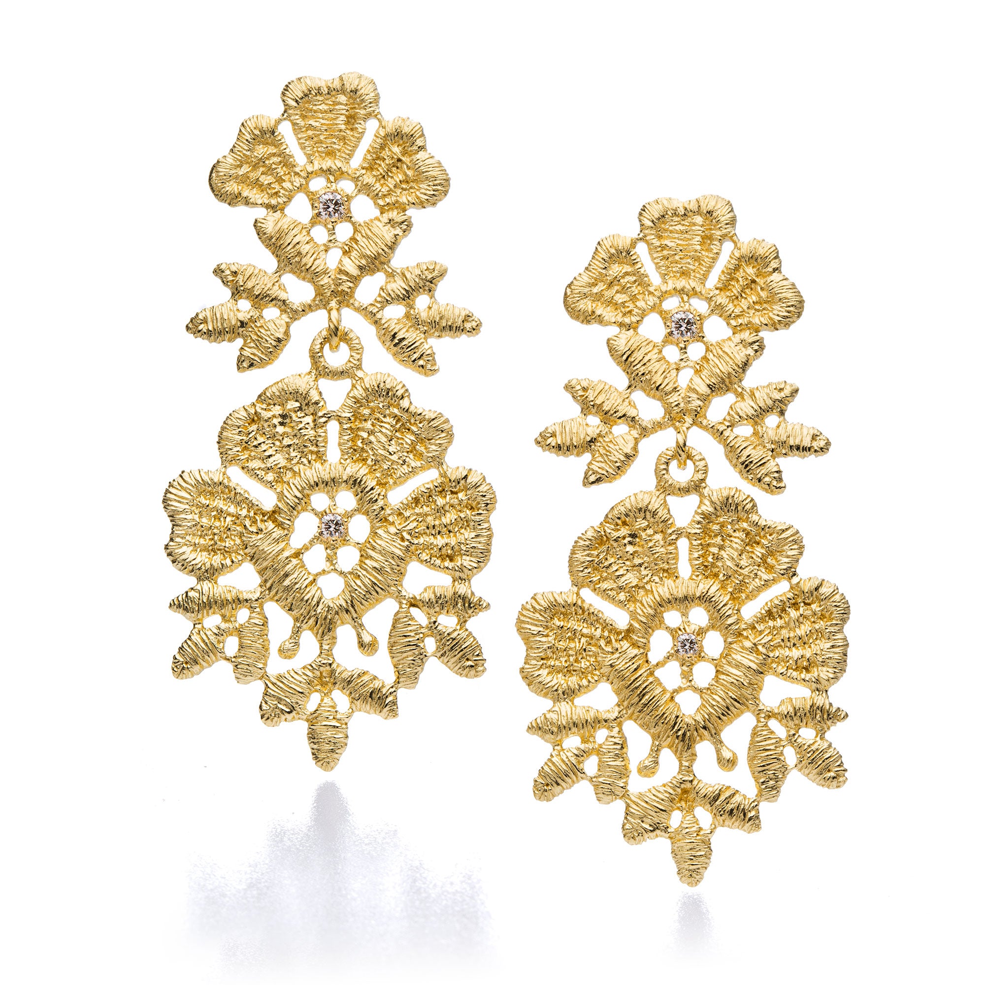 Ohrhänger "Anthea II" in Gelbgold mit Brillanten