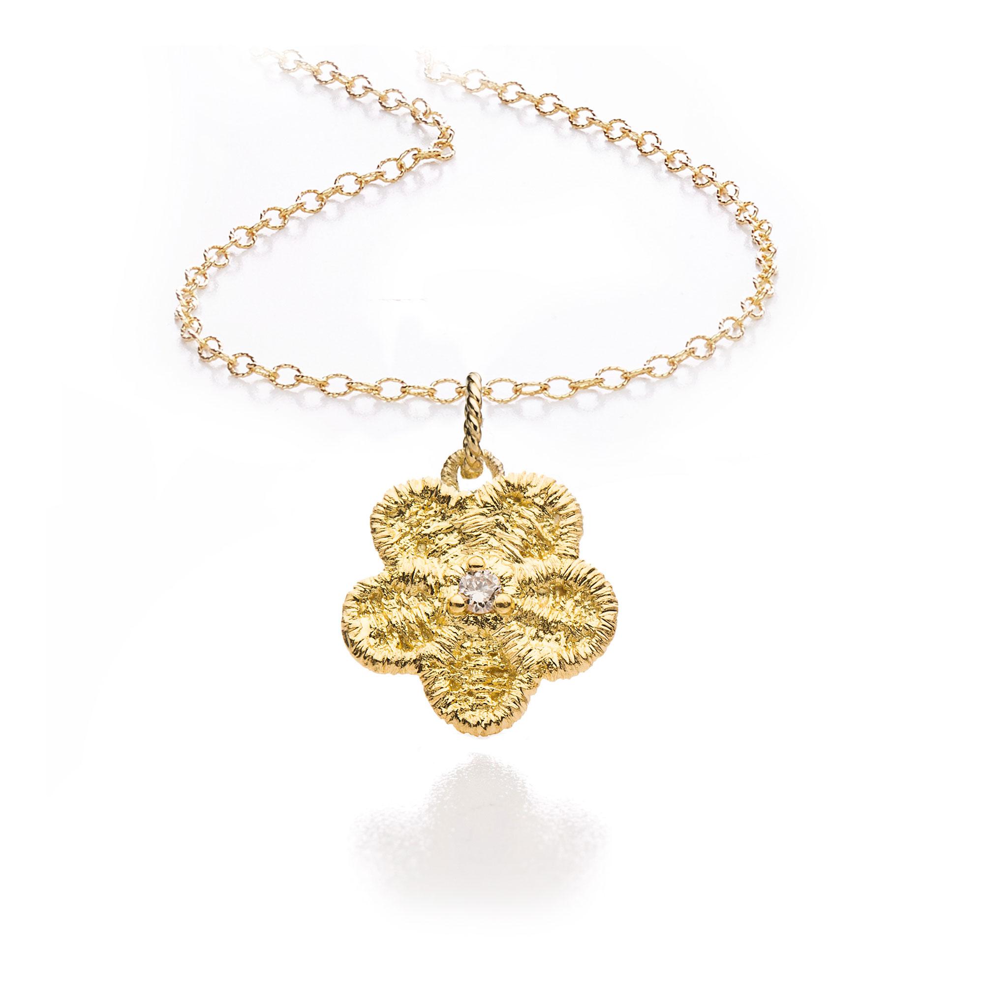 Anhänger "Miss Hamilton" in Gelbgold mit Brillanten