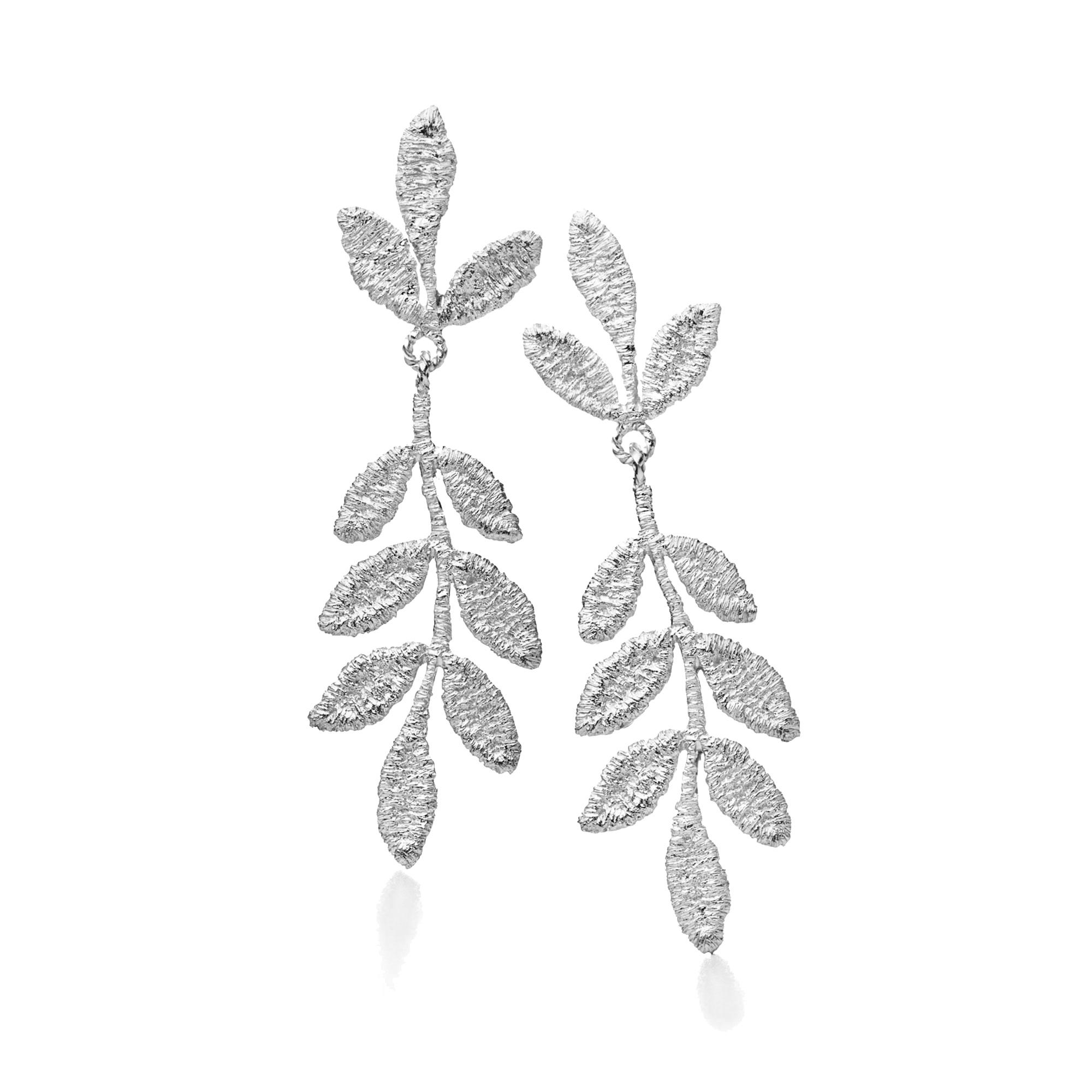 Pendant earrings "Helena" in silver