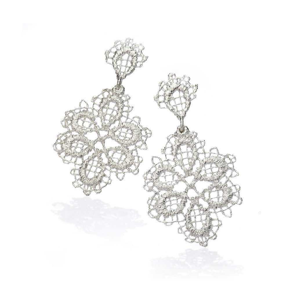 Small pendant earrings "Merchants Daughter" in silver