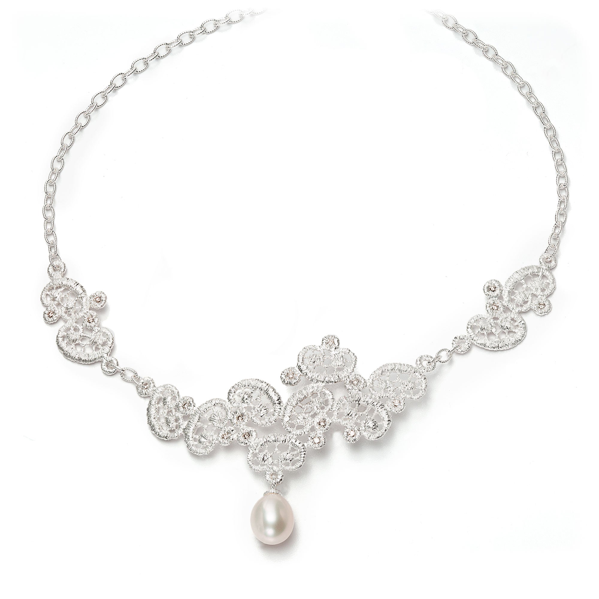 Collier "Figaro" in Silber mit Brillanten