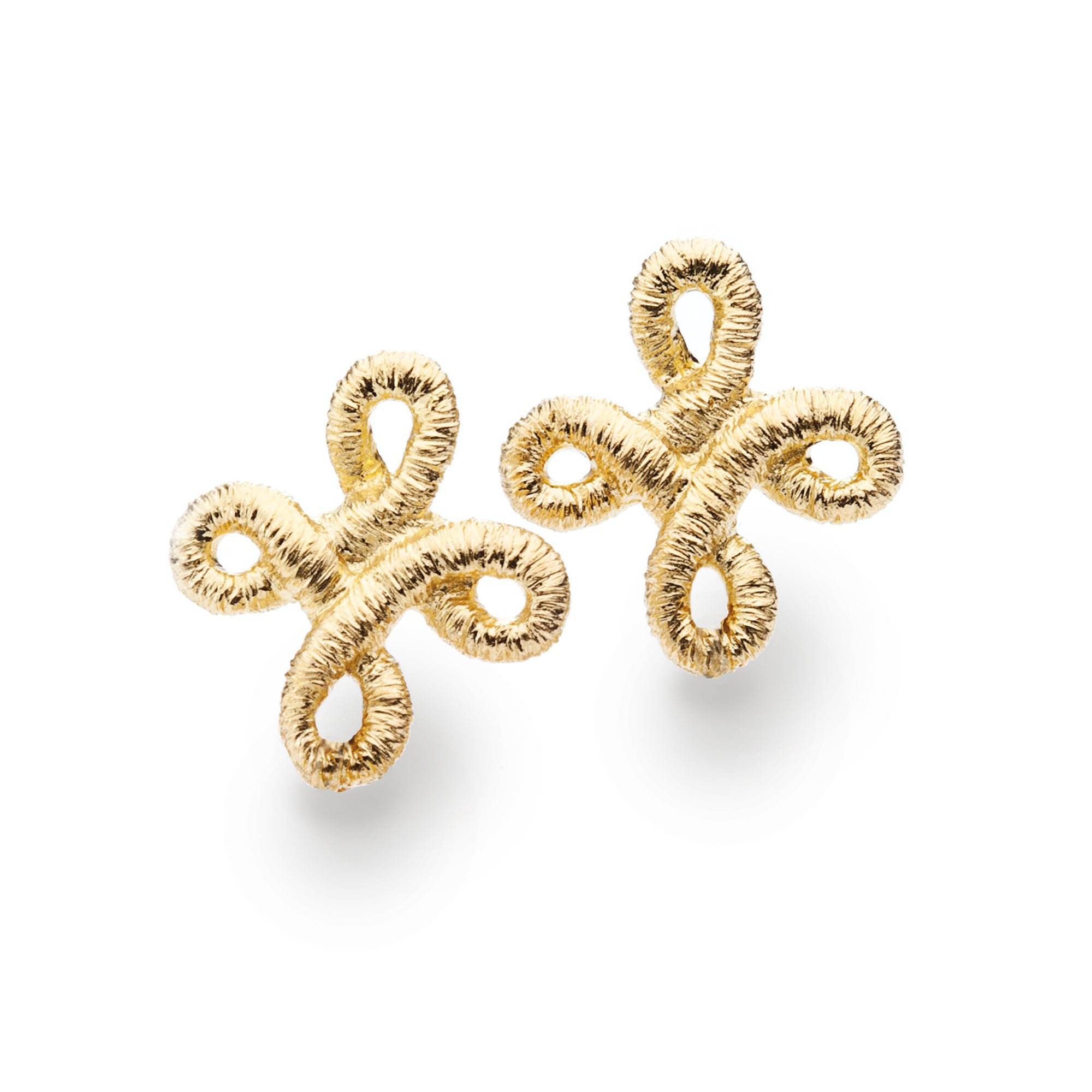 Ohrstecker "Pique Dame" in Gelbgold