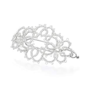 Brautschmuck Haarspange "Sissi" in Silber. Exklusiver Spitzenschmuck, Hochzeitsschmuck für den schönsten Tag des Lebens.