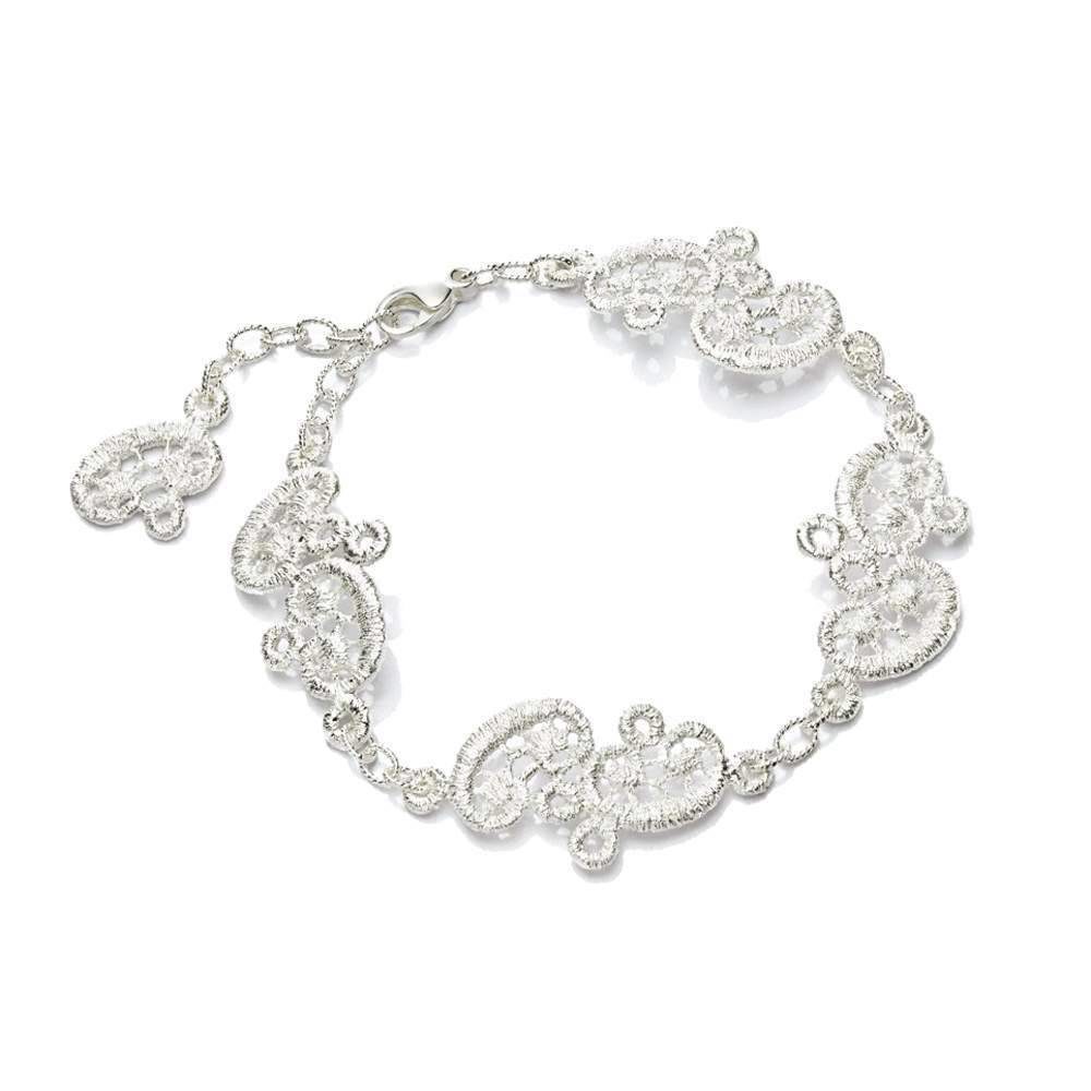 Brautschmuck Armband "Figaro" in Silber. Exklusiver Spitzenschmuck, Hochzeitsschmuck für den schönsten Tag des Lebens.