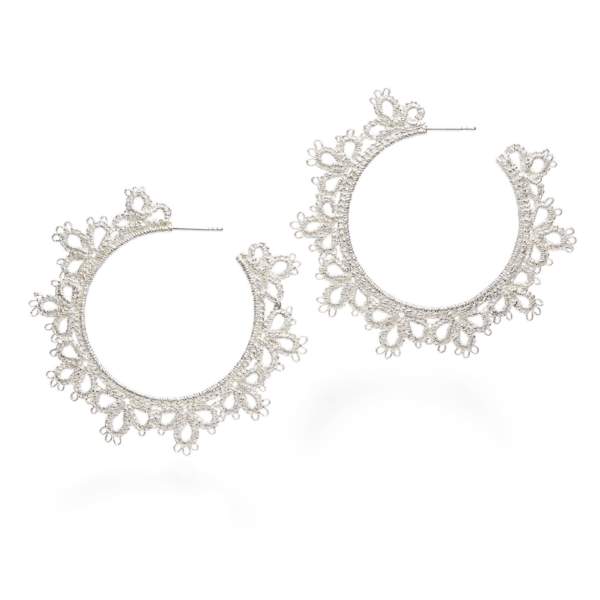 Large circle earrings sale